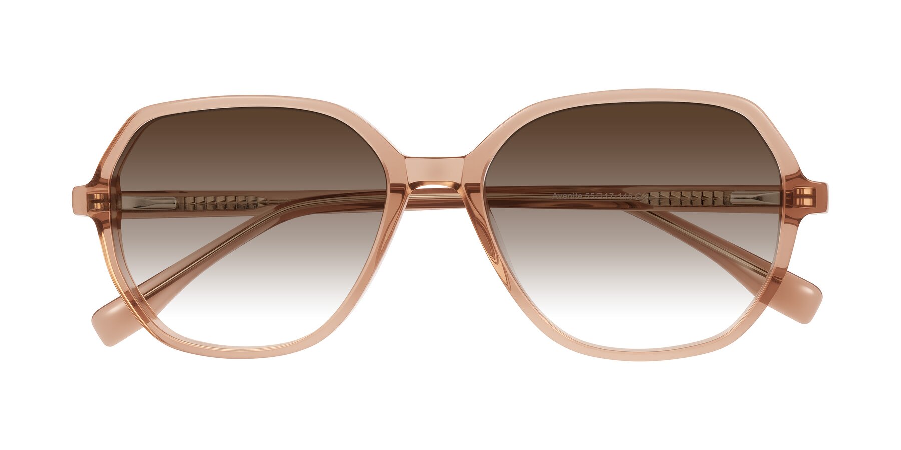 Folded Front of Avenite in Light Brown with Brown Gradient Lenses