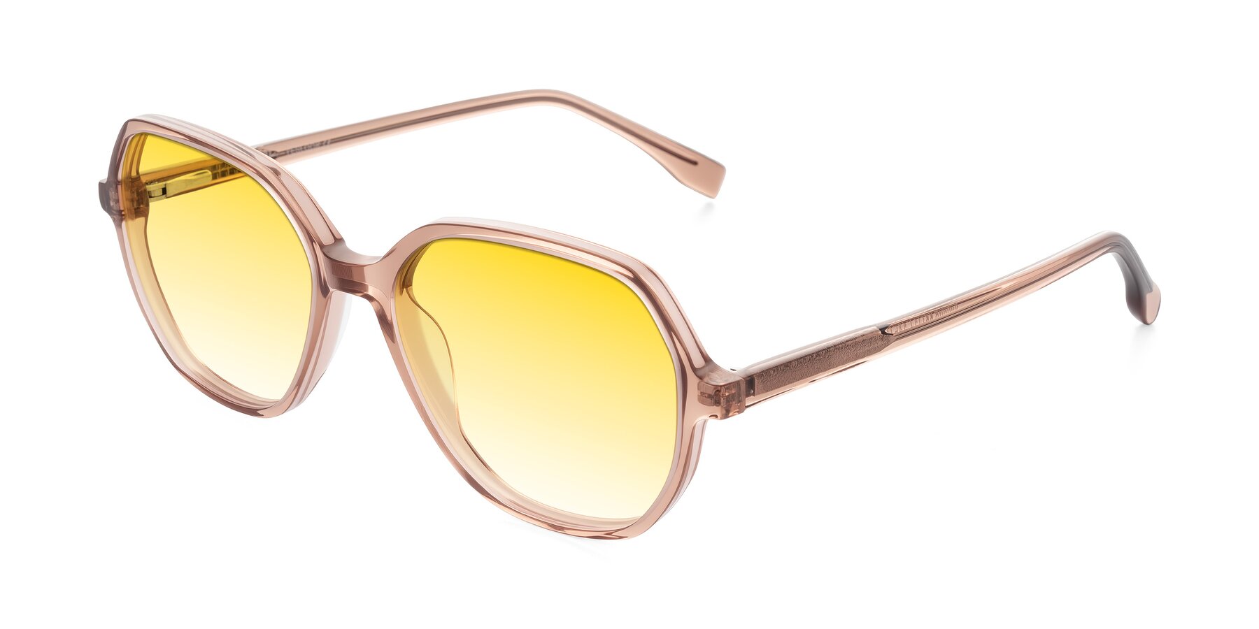 Angle of Avenite in Light Brown with Yellow Gradient Lenses