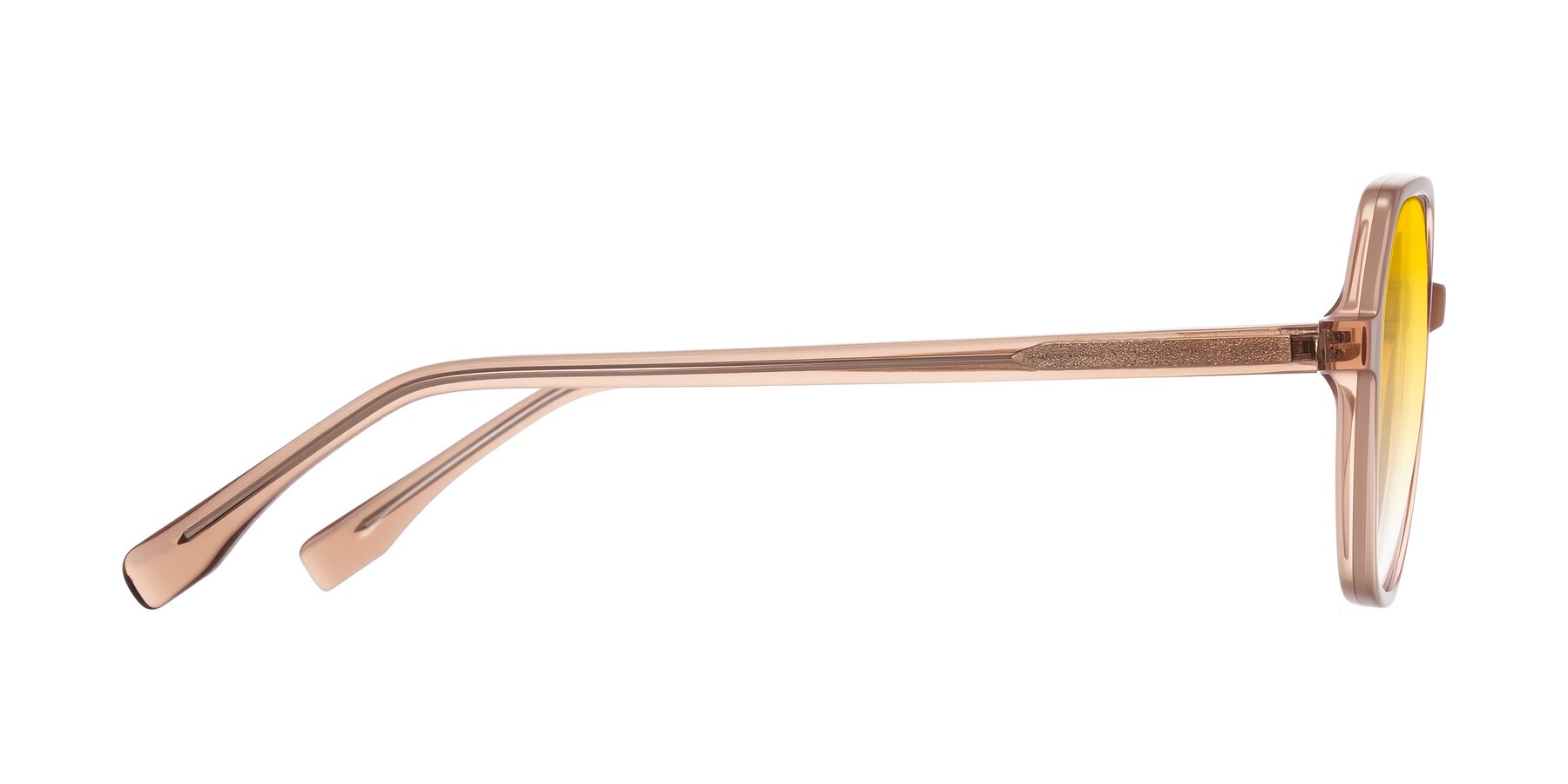 Side of Avenite in Light Brown with Yellow Gradient Lenses