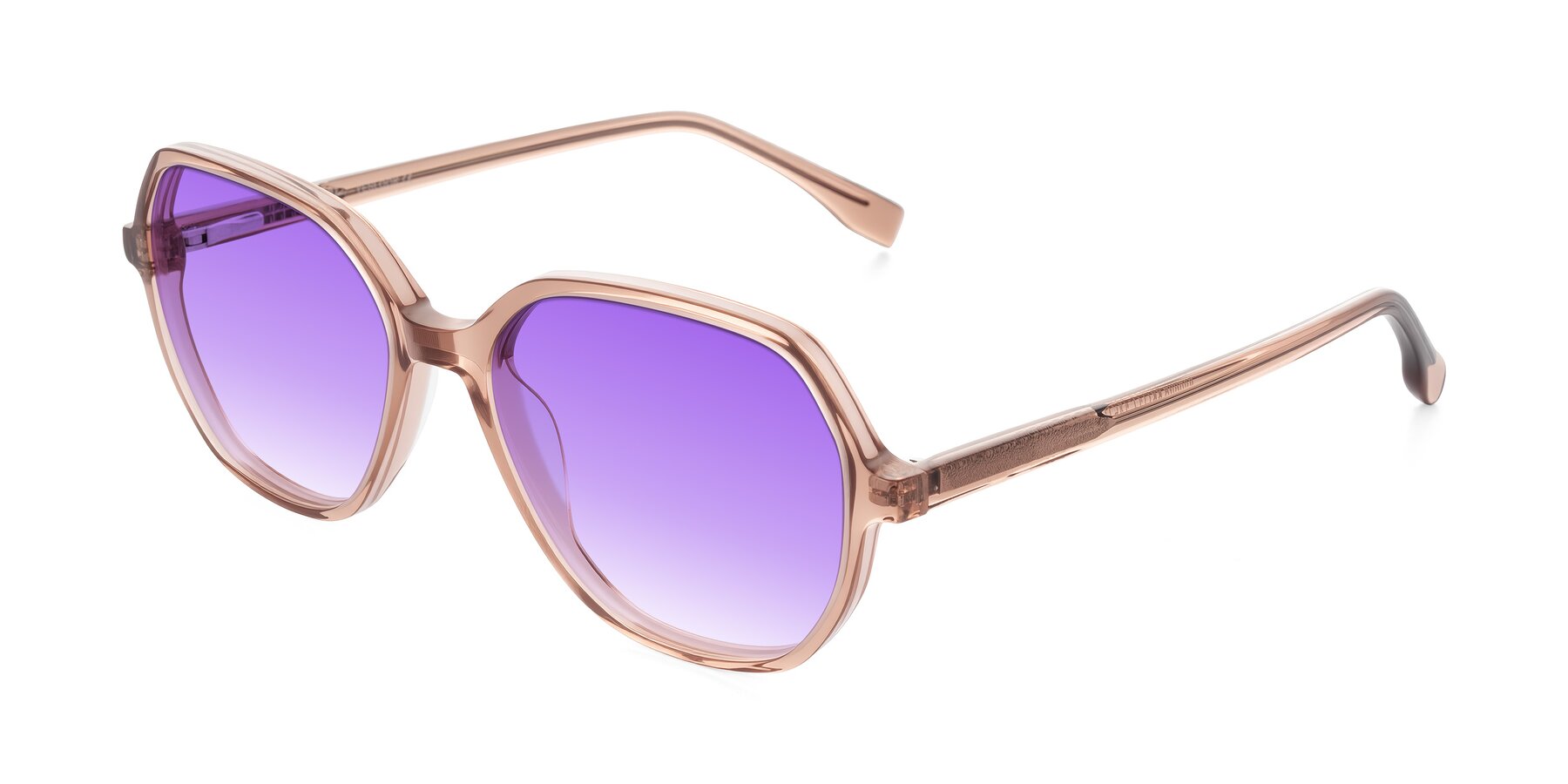 Angle of Avenite in Light Brown with Purple Gradient Lenses