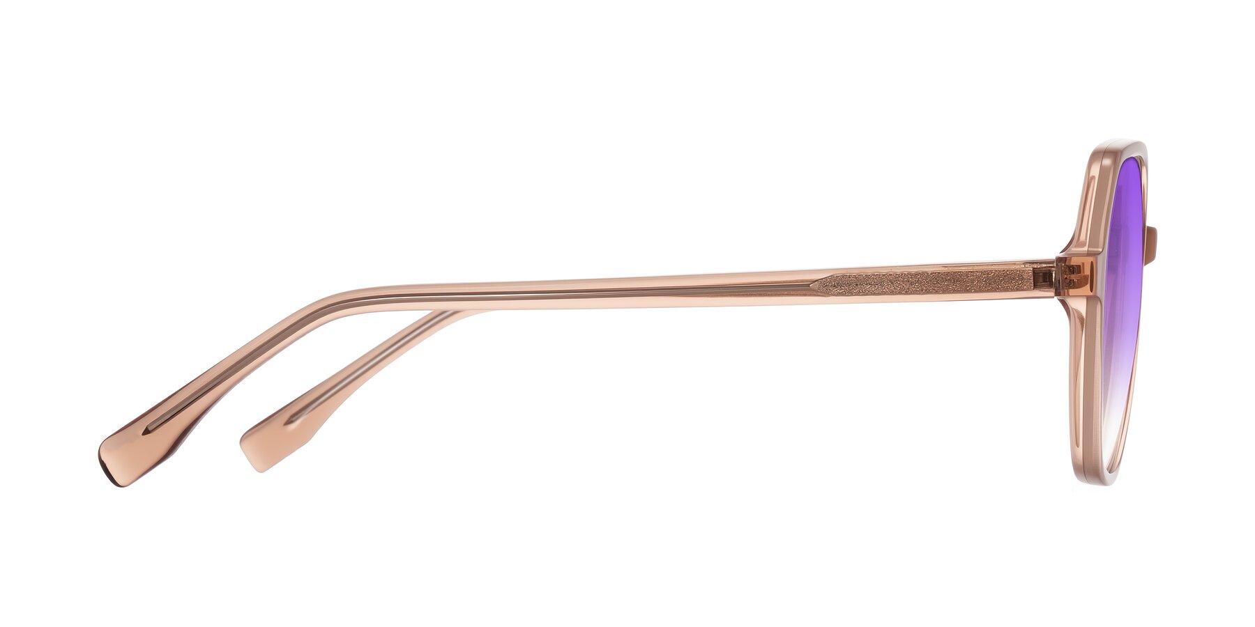 Side of Avenite in Light Brown with Purple Gradient Lenses