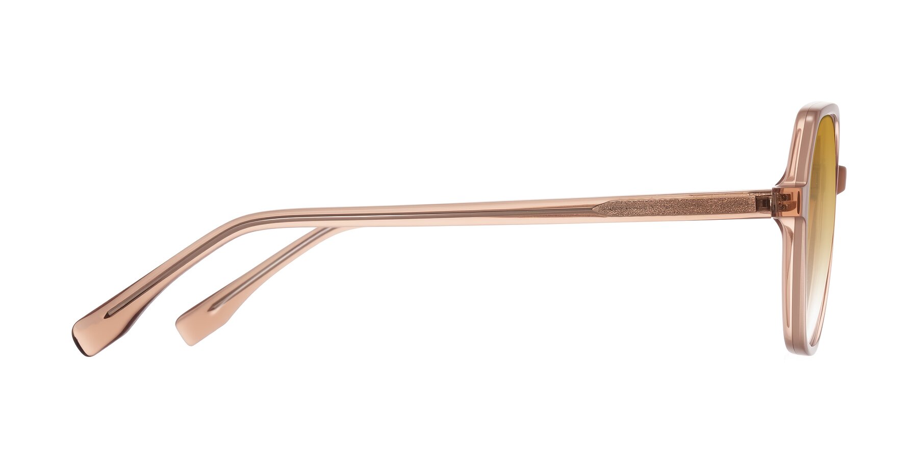 Side of Avenite in Light Brown with Champagne Gradient Lenses