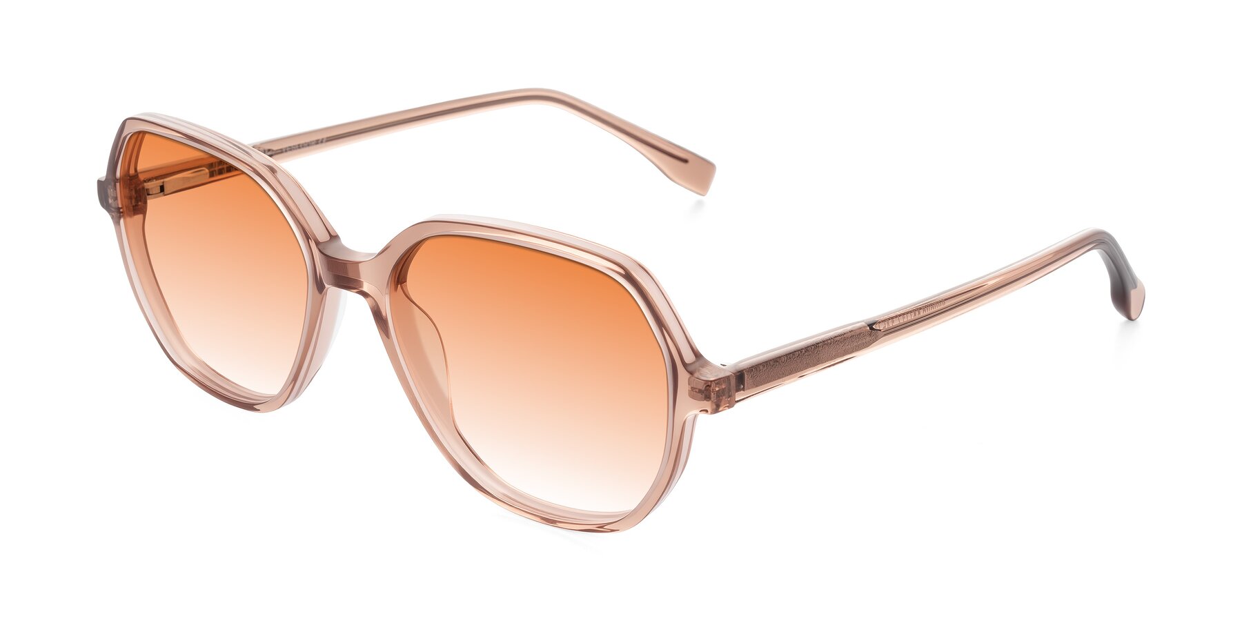 Angle of Avenite in Light Brown with Orange Gradient Lenses