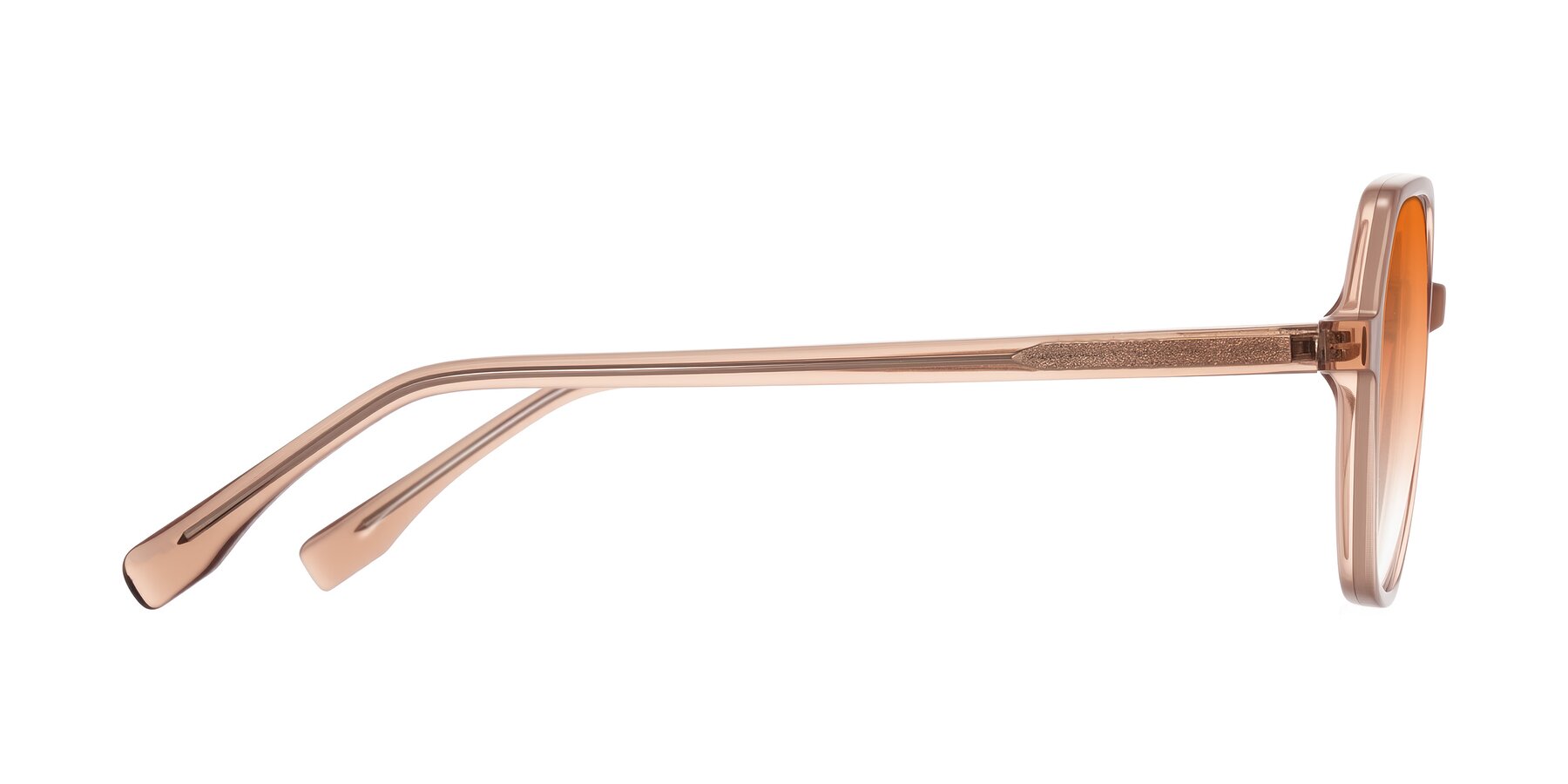 Side of Avenite in Light Brown with Orange Gradient Lenses