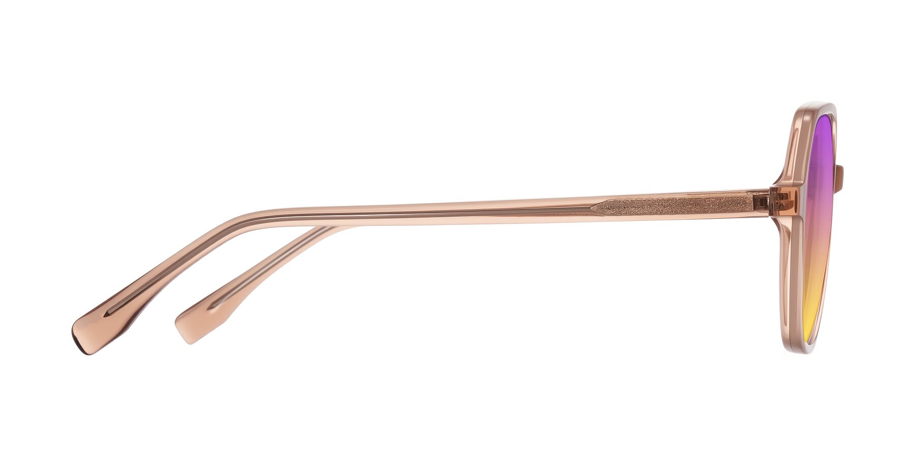 Side of Avenite in Light Brown with Purple / Yellow Gradient Lenses
