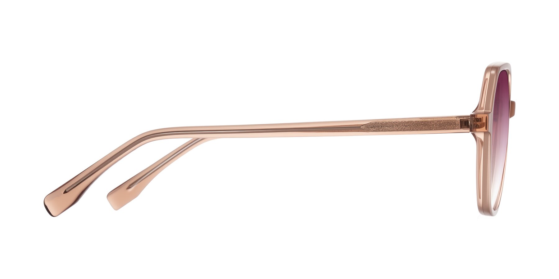Side of Avenite in Light Brown with Wine Gradient Lenses