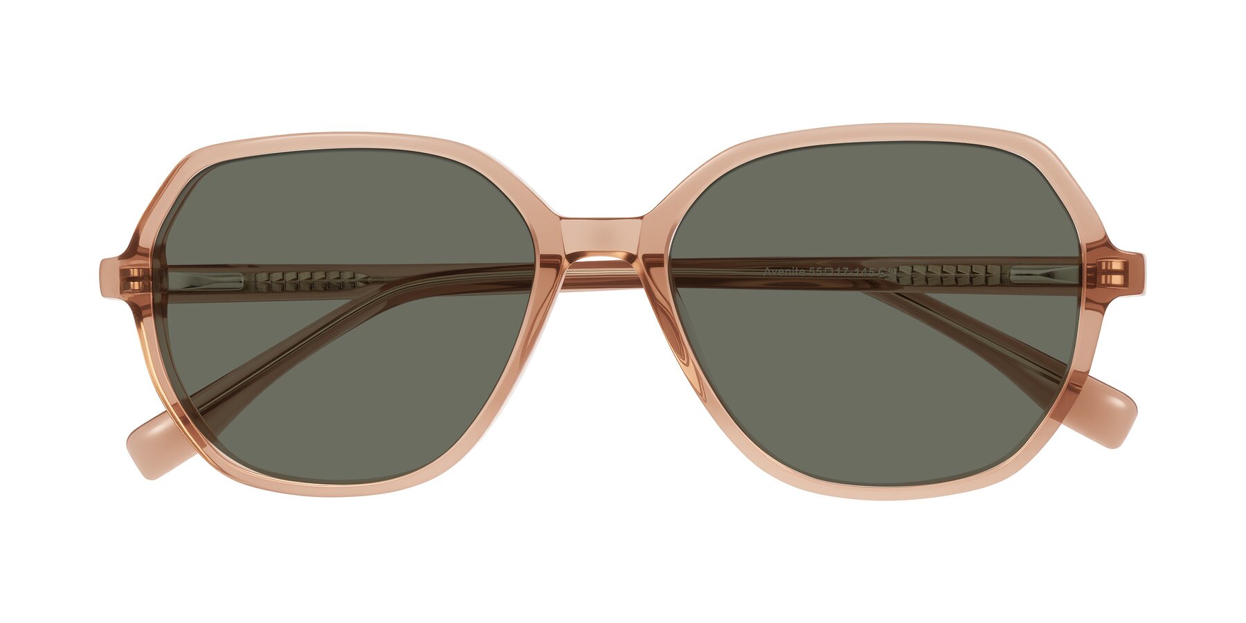 Folded Front of Avenite in Light Brown with Gray Polarized Lenses
