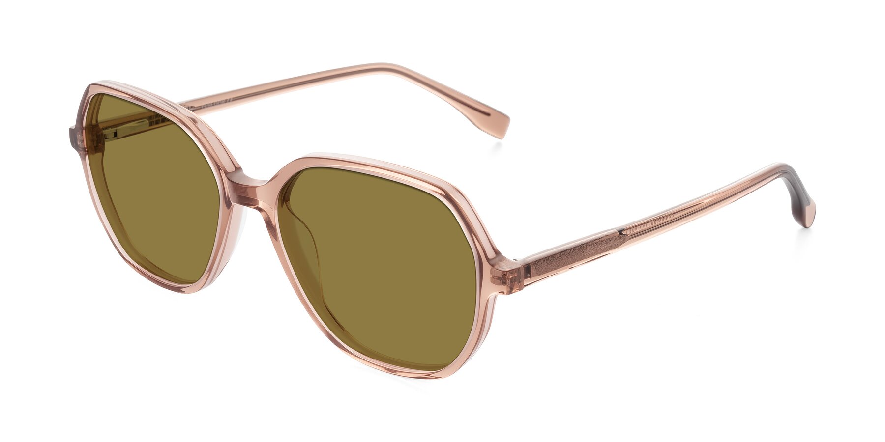 Angle of Avenite in Light Brown with Brown Polarized Lenses