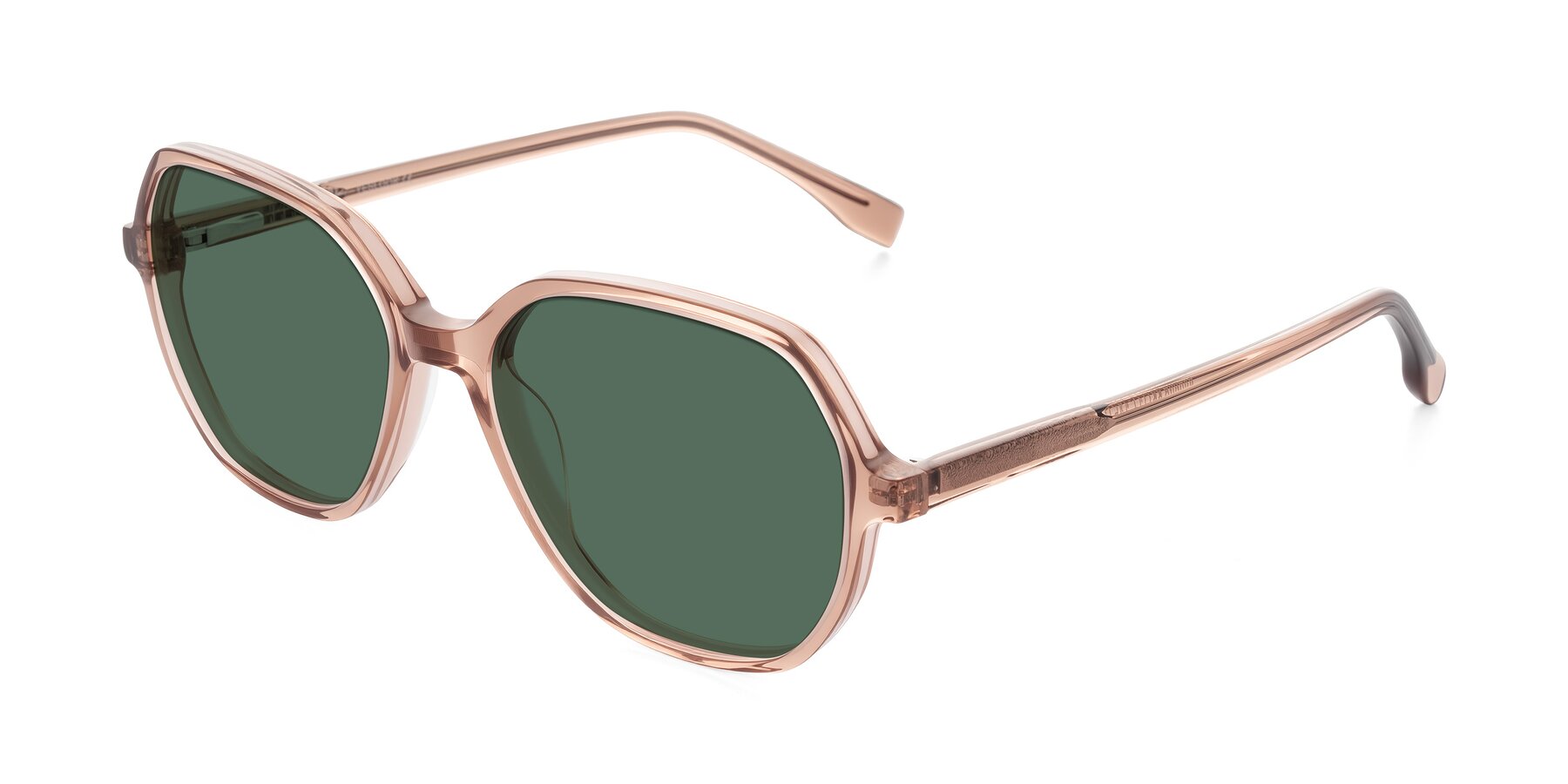 Angle of Avenite in Light Brown with Green Polarized Lenses