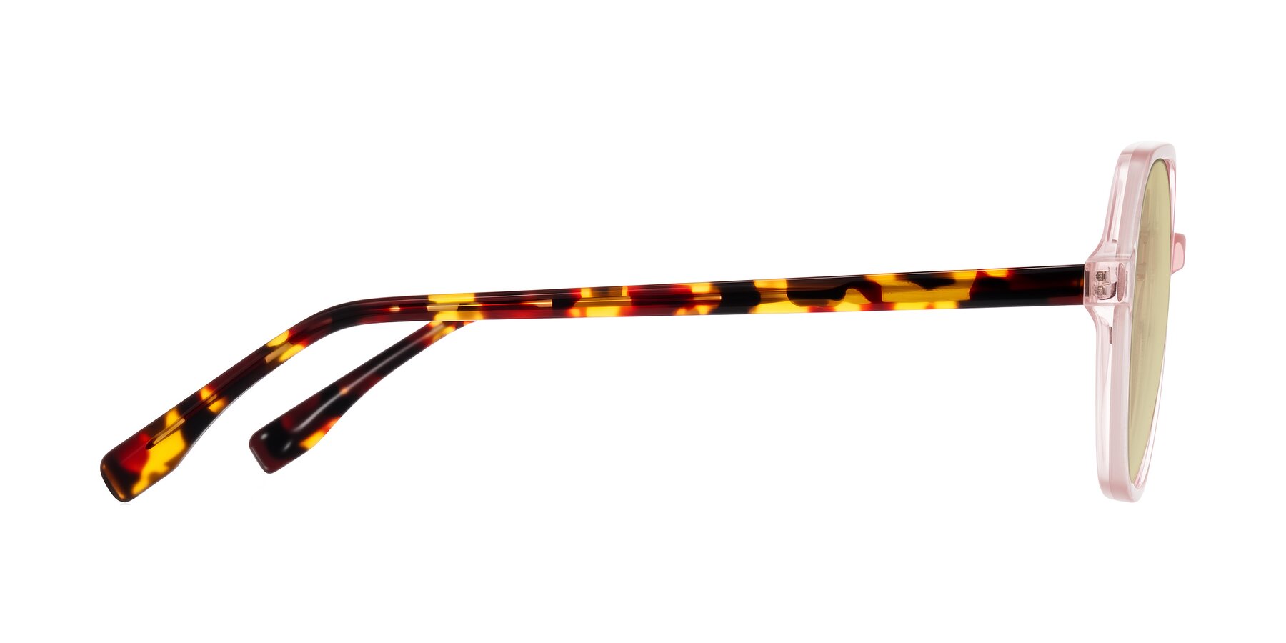 Side of Avenite in Pink/Tortoise with Light Champagne Tinted Lenses