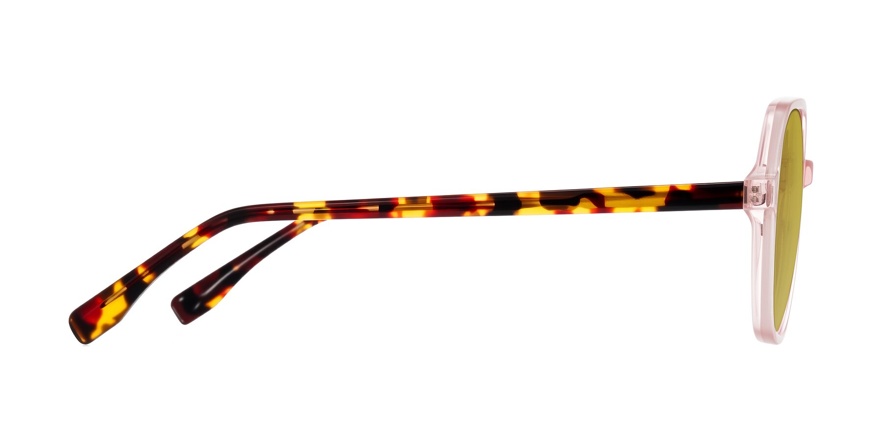 Side of Avenite in Pink/Tortoise with Champagne Tinted Lenses