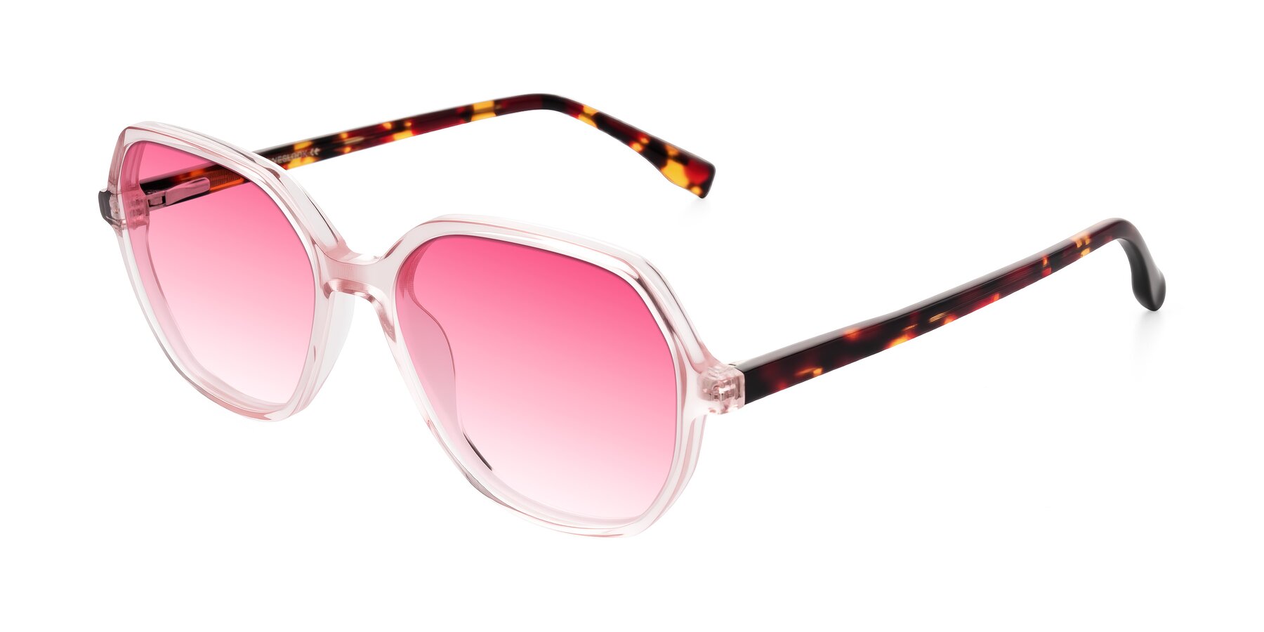 Angle of Avenite in Pink/Tortoise with Pink Gradient Lenses