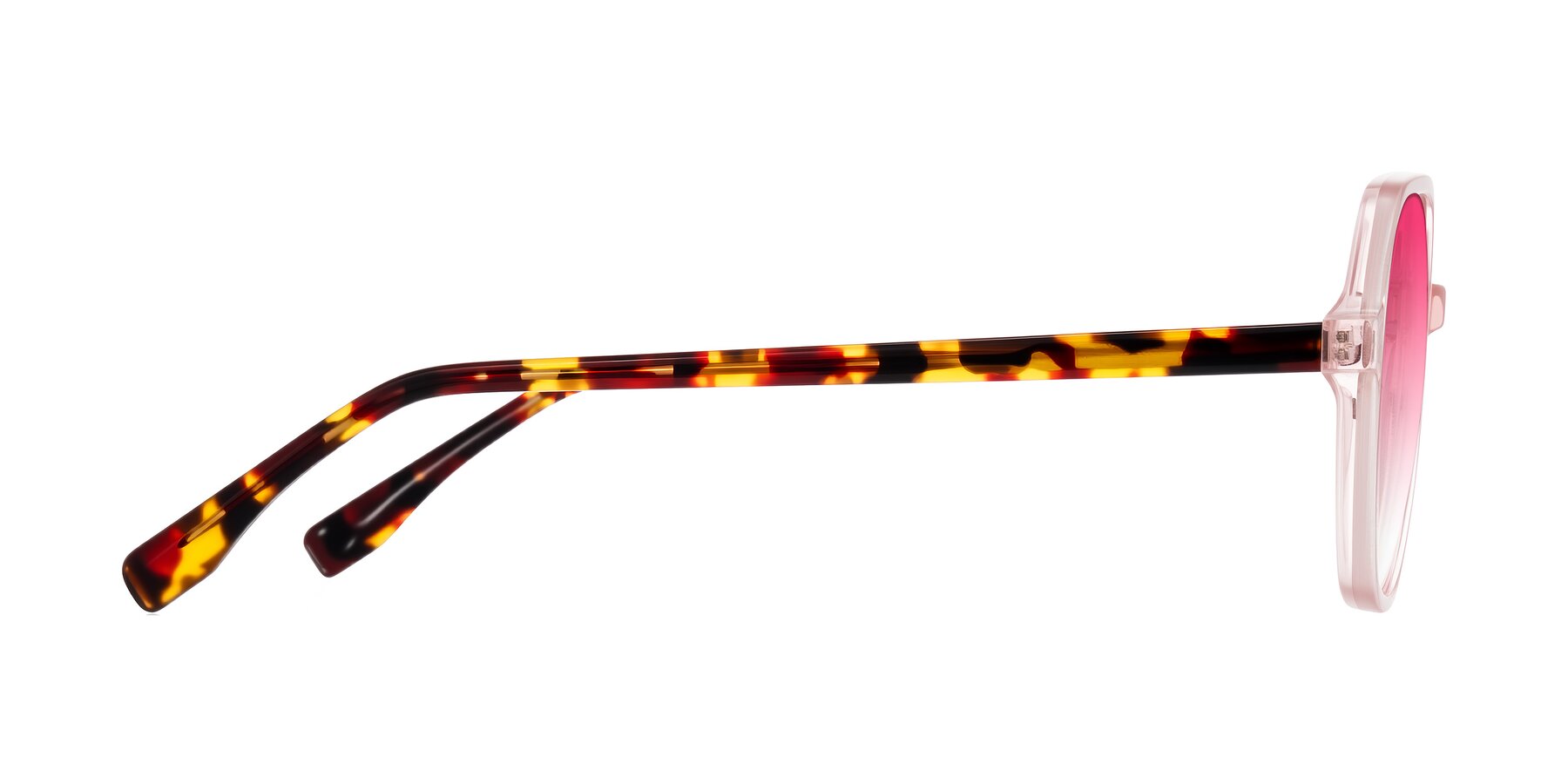 Side of Avenite in Pink/Tortoise with Pink Gradient Lenses