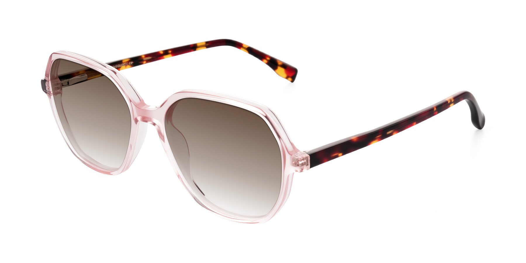 Angle of Avenite in Pink/Tortoise with Brown Gradient Lenses