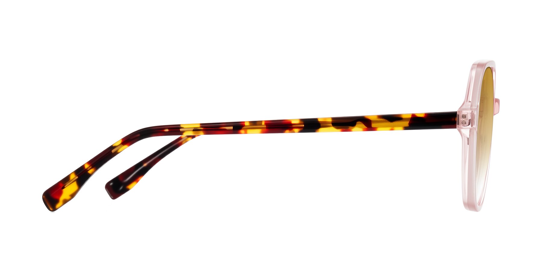 Side of Avenite in Pink/Tortoise with Champagne Gradient Lenses