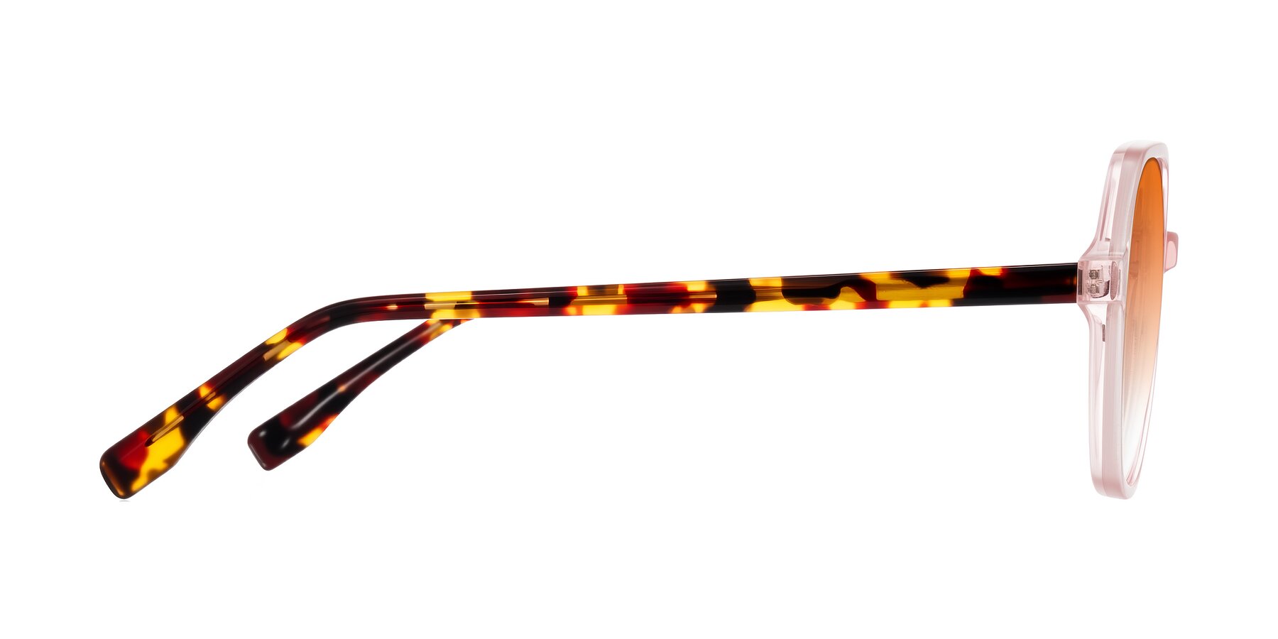 Side of Avenite in Pink/Tortoise with Orange Gradient Lenses