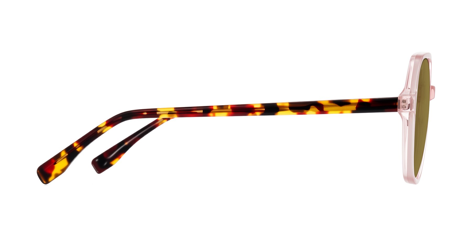 Side of Avenite in Pink/Tortoise with Brown Polarized Lenses