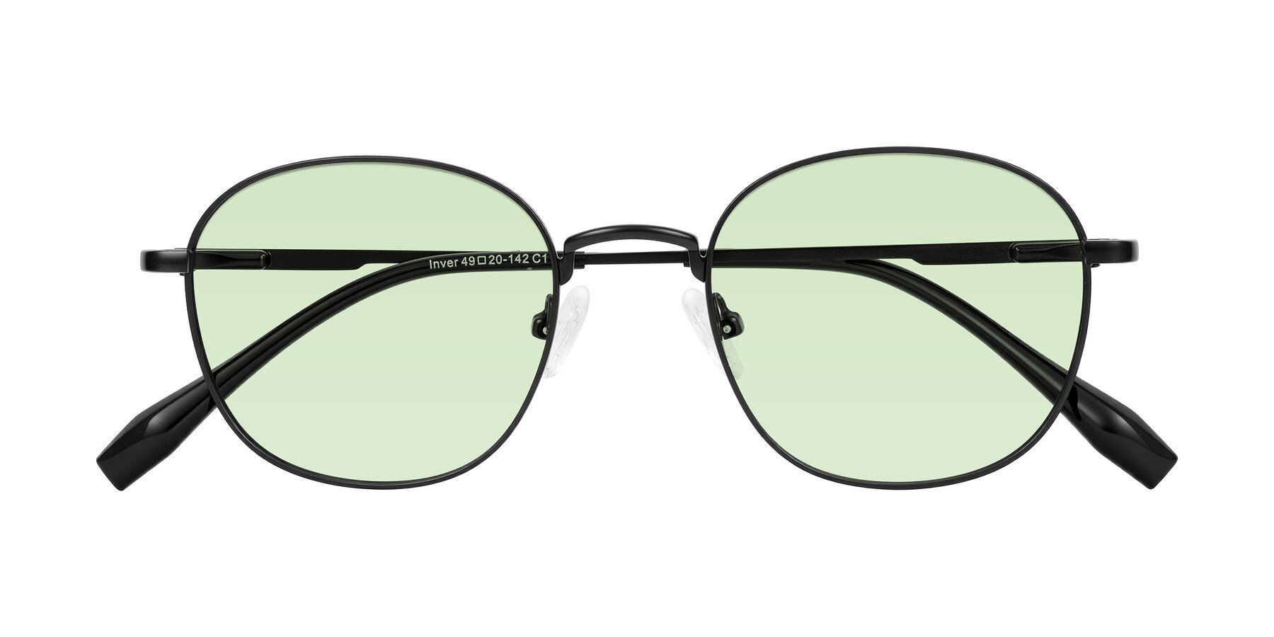 Folded Front of Inver in Black with Light Green Tinted Lenses