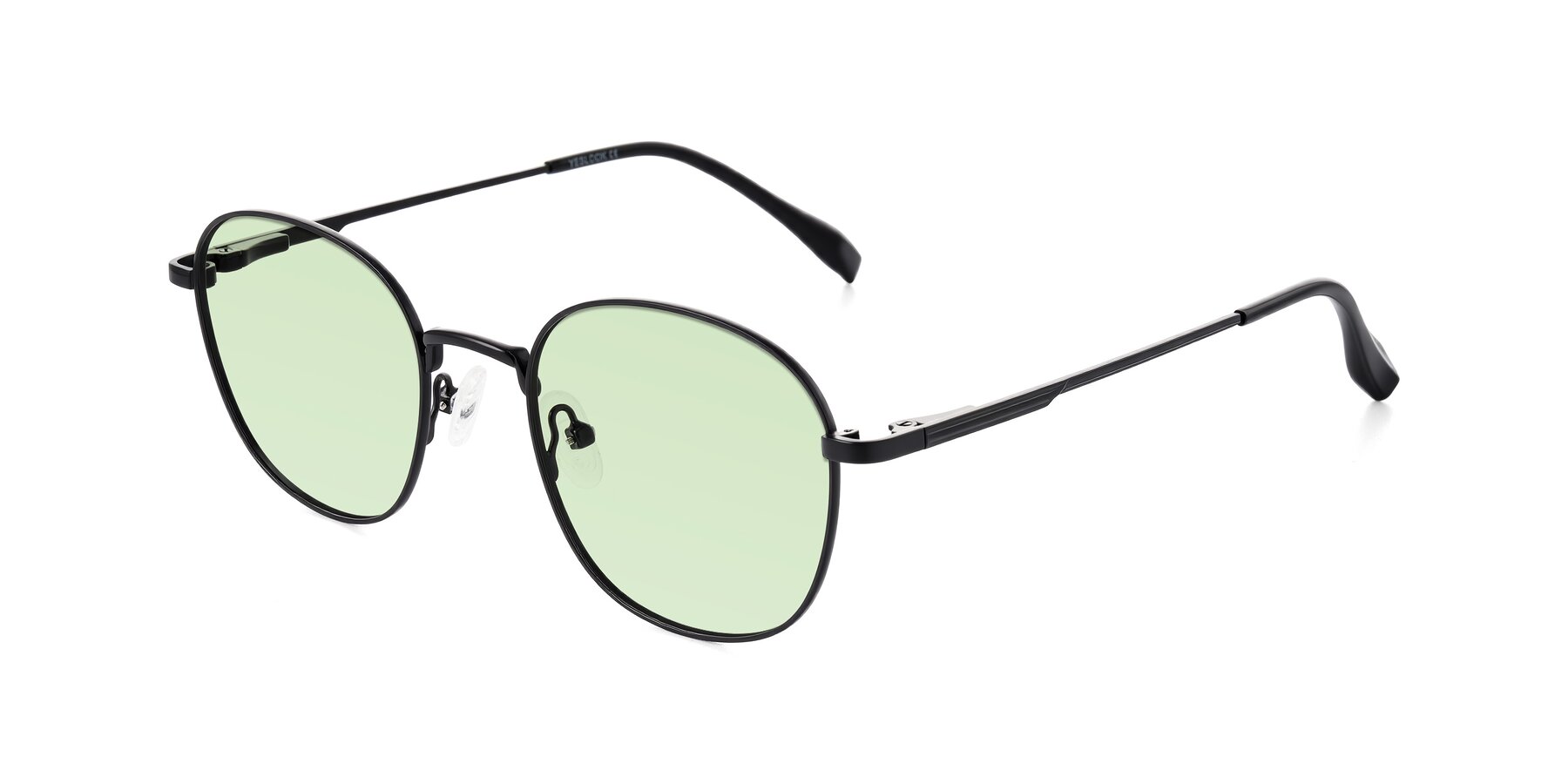 Angle of Inver in Black with Light Green Tinted Lenses