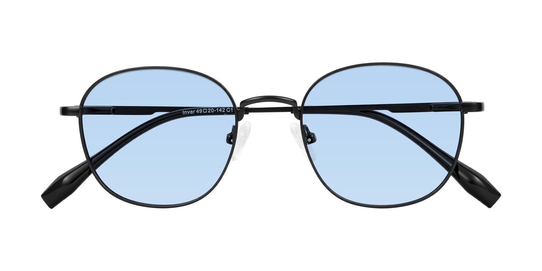 Folded Front of Inver in Black with Light Blue Tinted Lenses