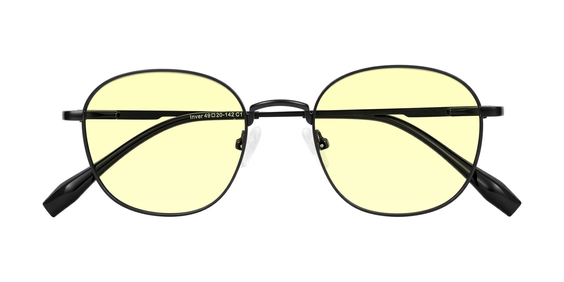 Folded Front of Inver in Black with Light Yellow Tinted Lenses