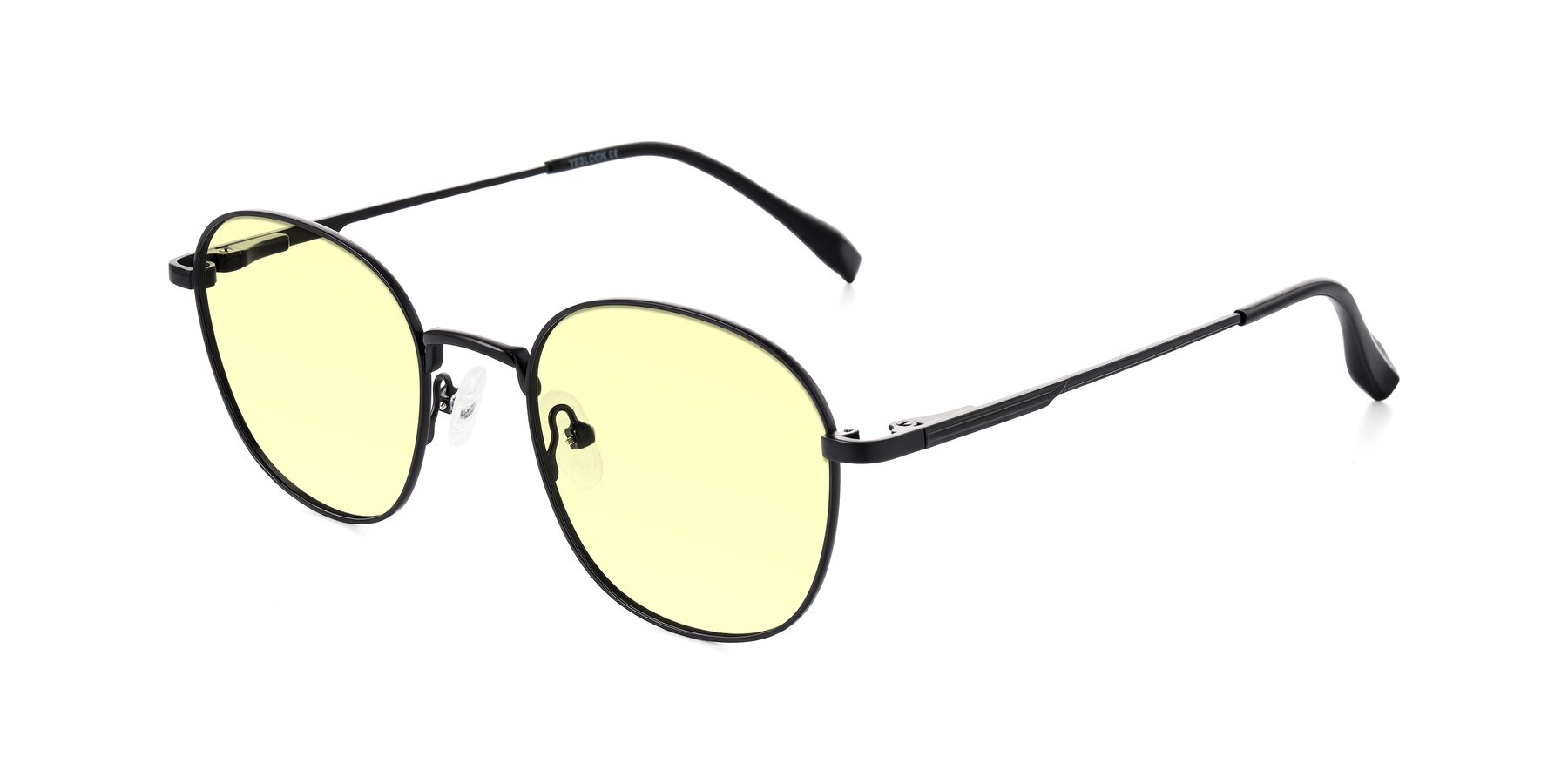 Angle of Inver in Black with Light Yellow Tinted Lenses