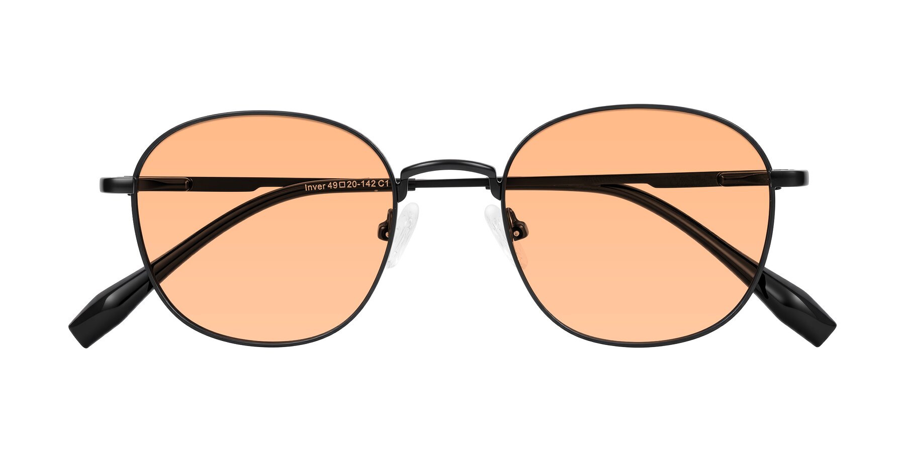 Folded Front of Inver in Black with Light Orange Tinted Lenses