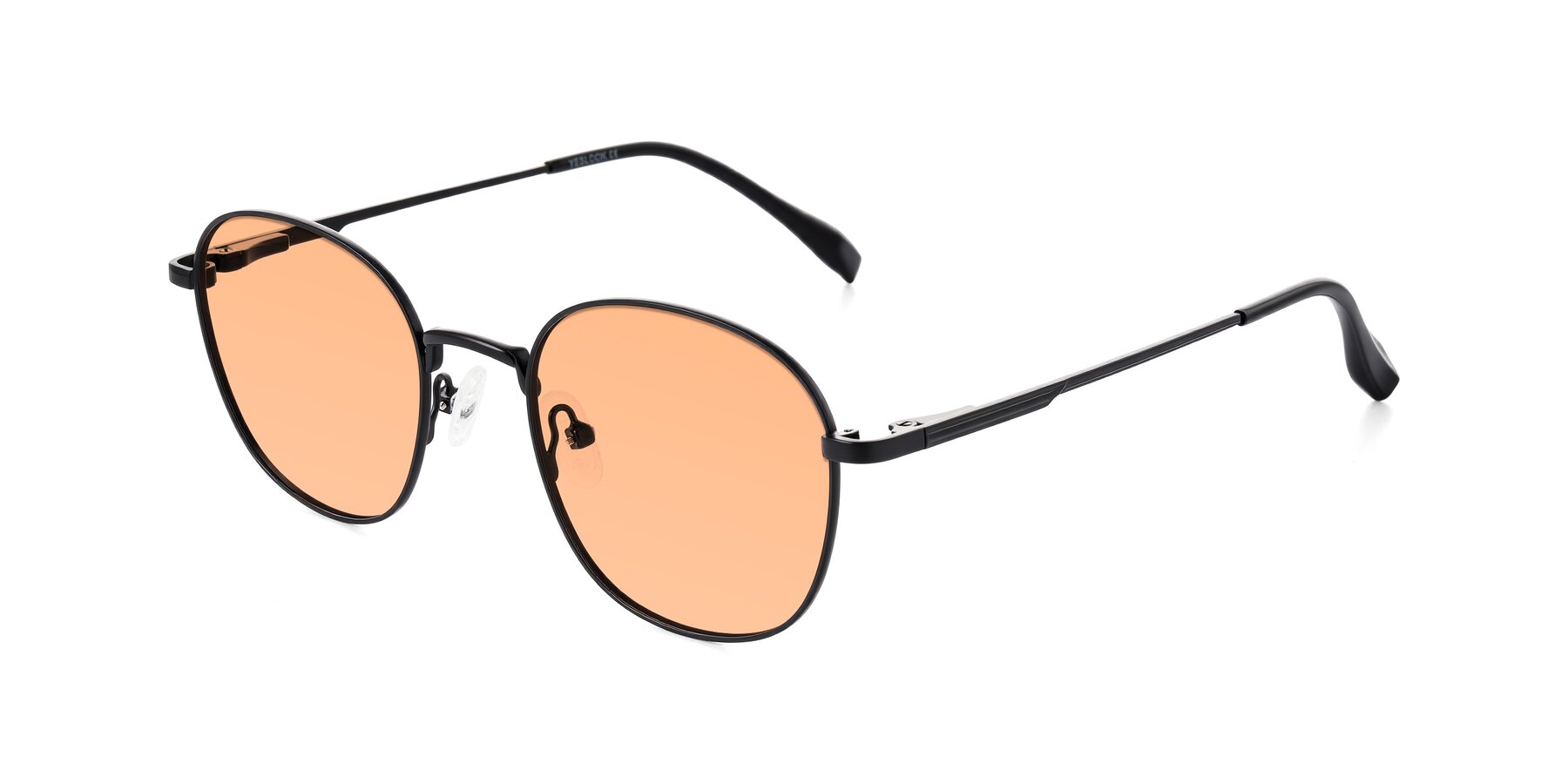 Angle of Inver in Black with Light Orange Tinted Lenses
