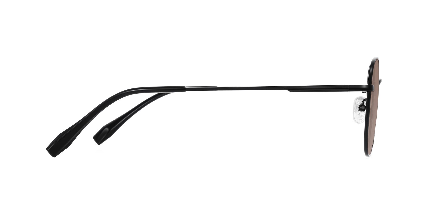 Side of Inver in Black with Medium Brown Tinted Lenses