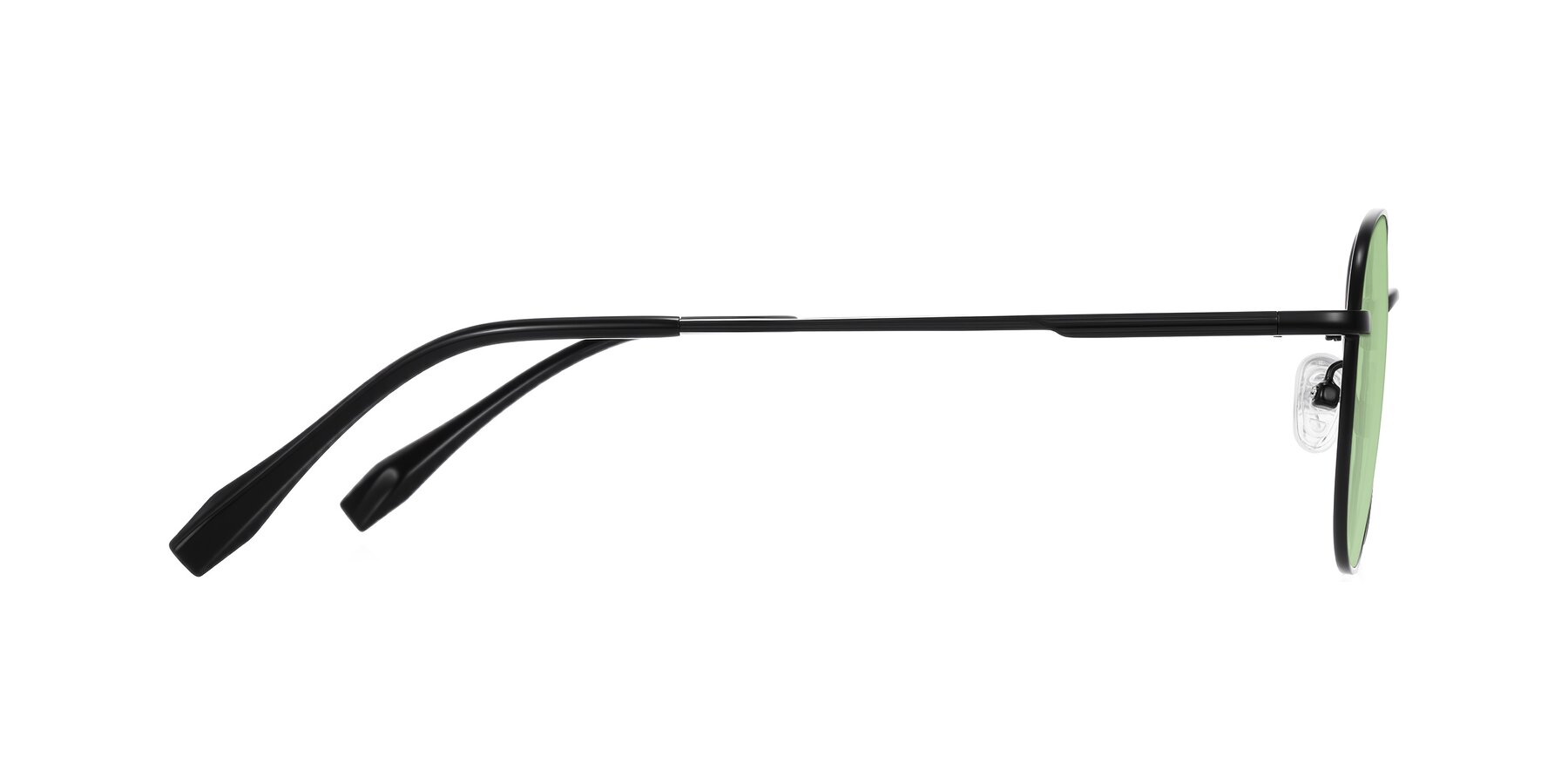Side of Inver in Black with Medium Green Tinted Lenses