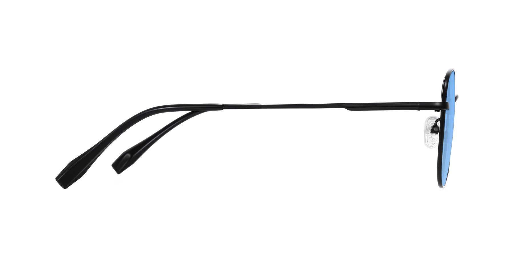 Side of Inver in Black with Medium Blue Tinted Lenses