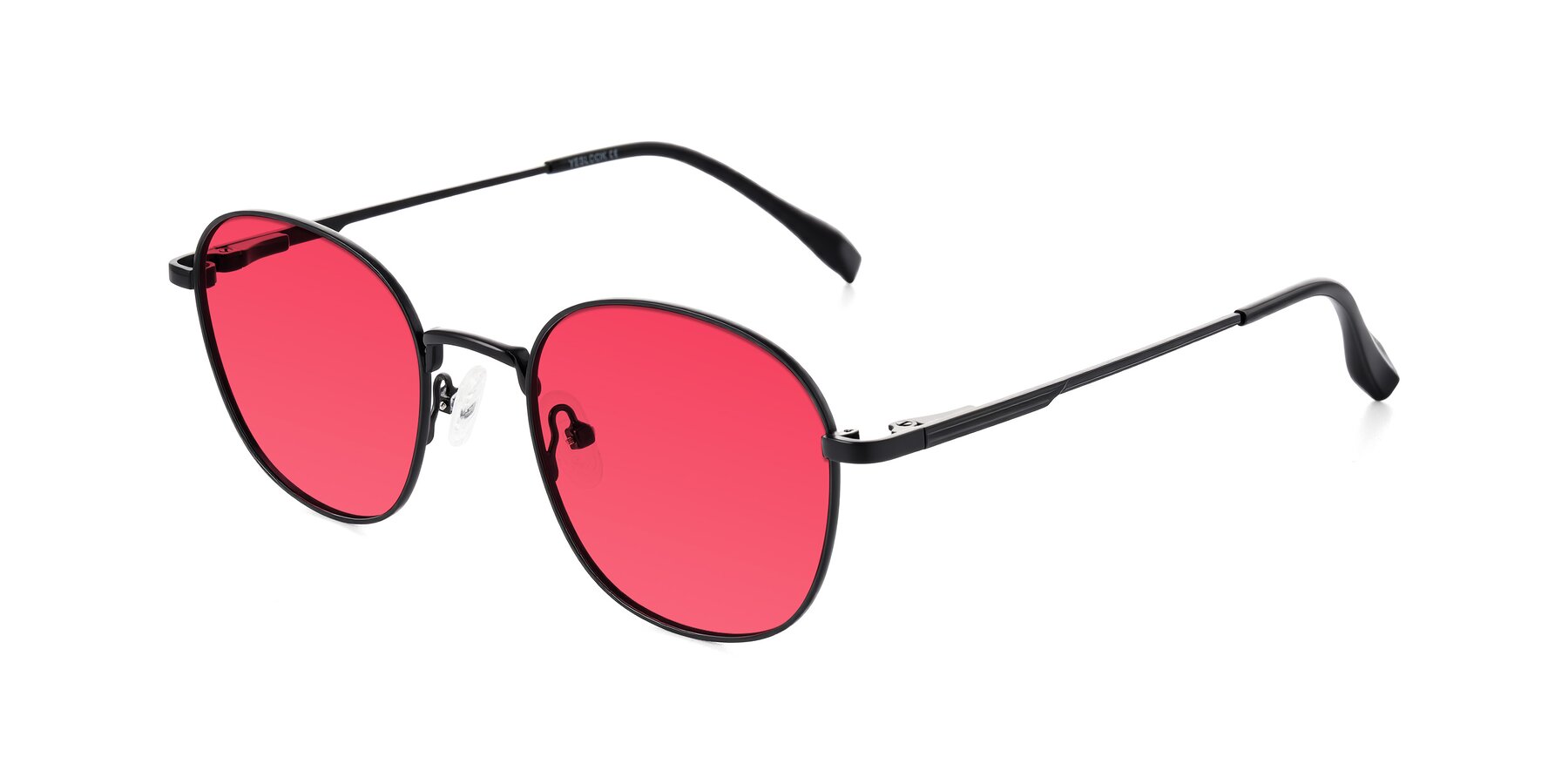 Angle of Inver in Black with Red Tinted Lenses