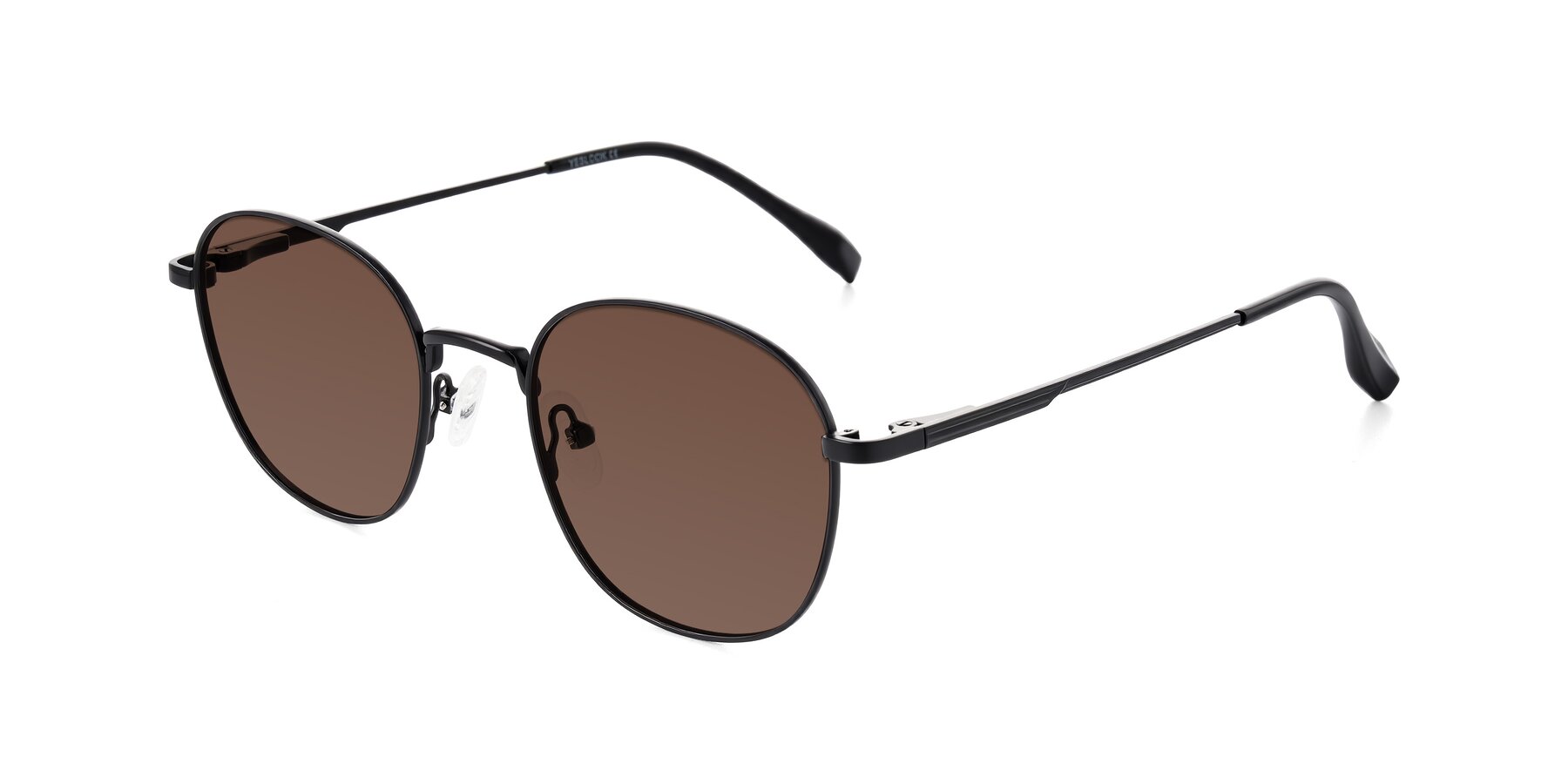 Angle of Inver in Black with Brown Tinted Lenses