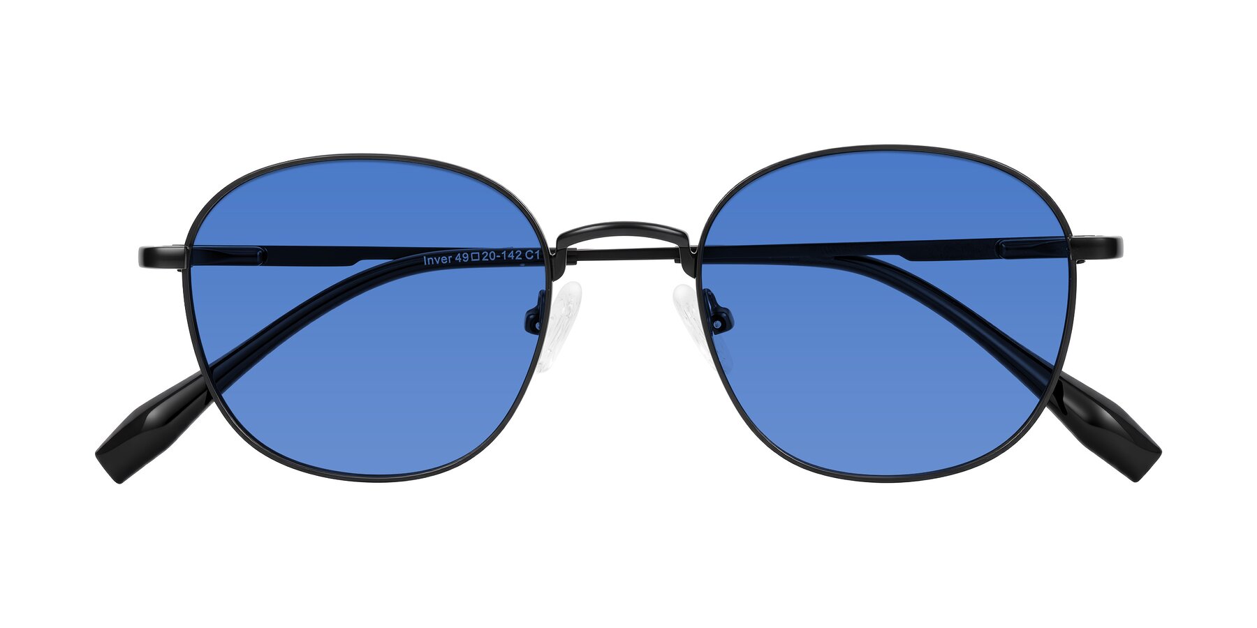 Folded Front of Inver in Black with Blue Tinted Lenses
