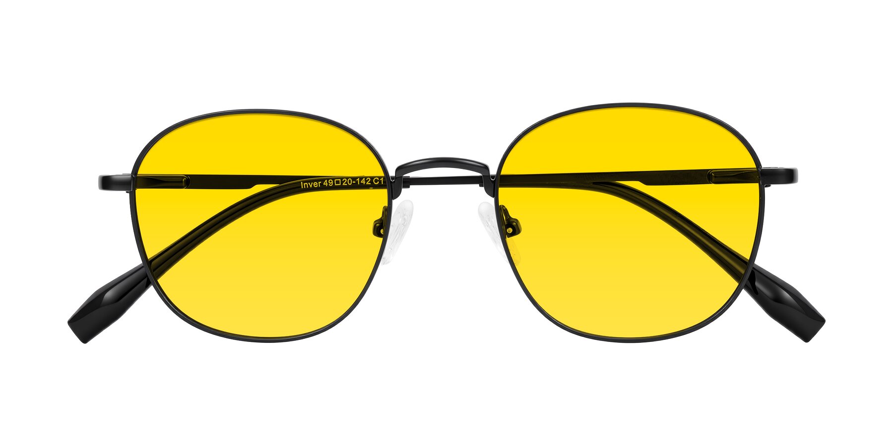 Folded Front of Inver in Black with Yellow Tinted Lenses