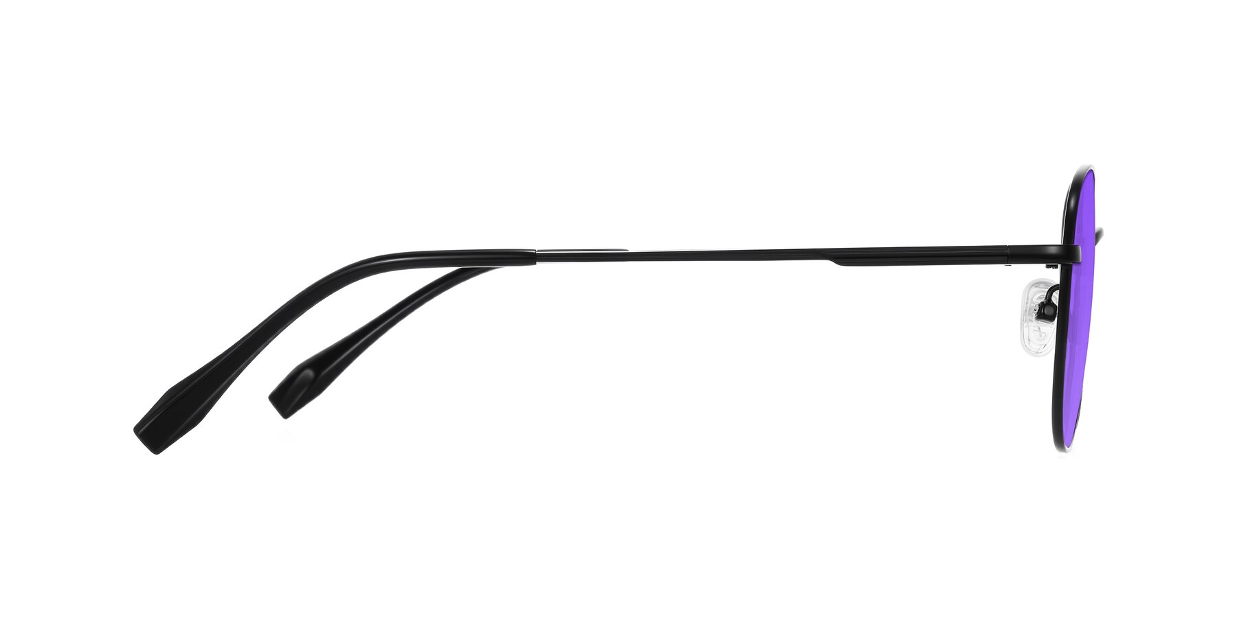 Side of Inver in Black with Purple Tinted Lenses