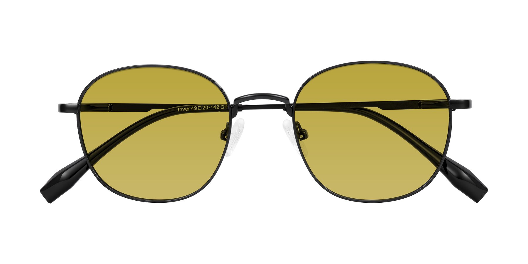 Folded Front of Inver in Black with Champagne Tinted Lenses
