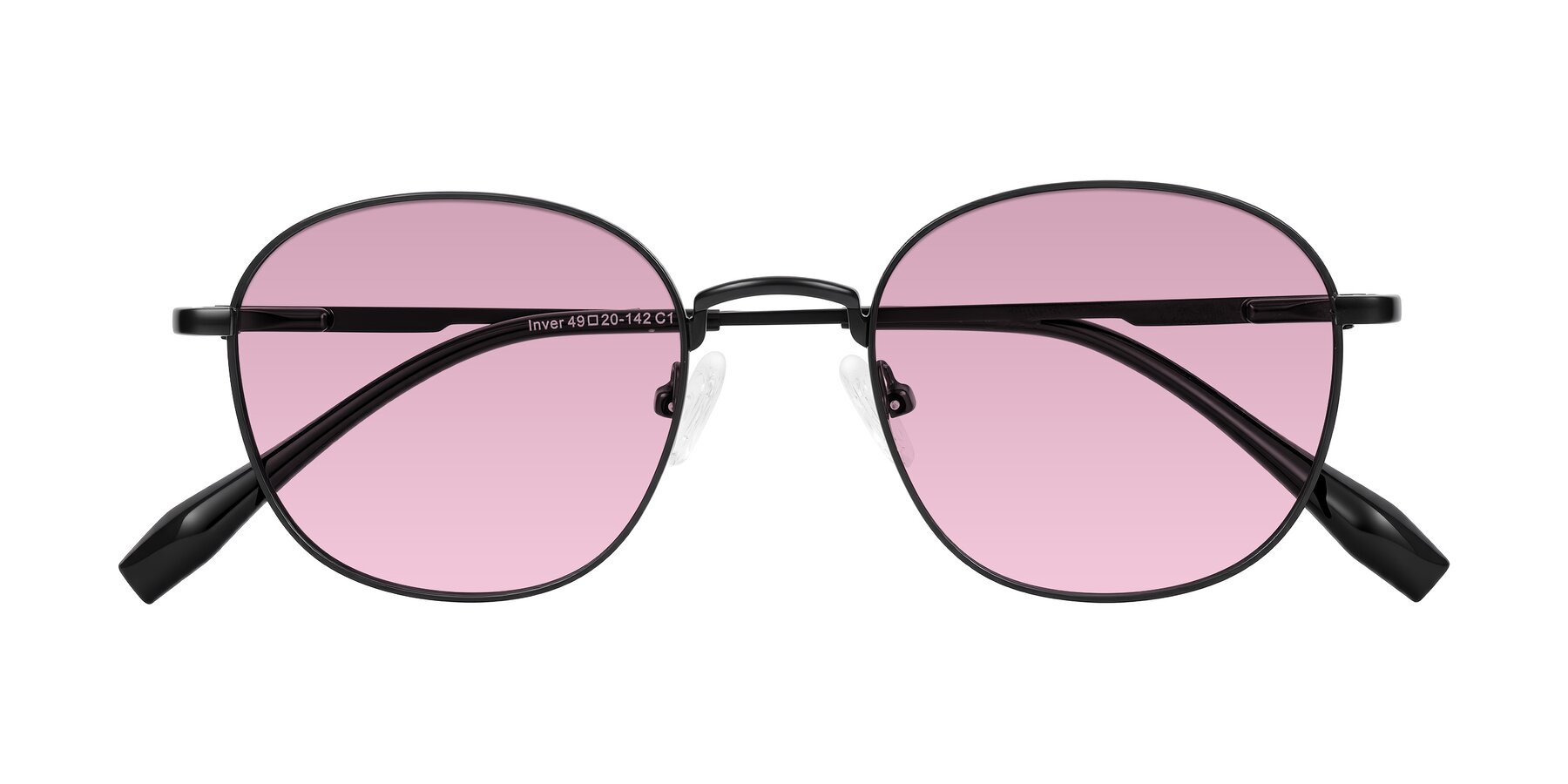 Folded Front of Inver in Black with Light Wine Tinted Lenses
