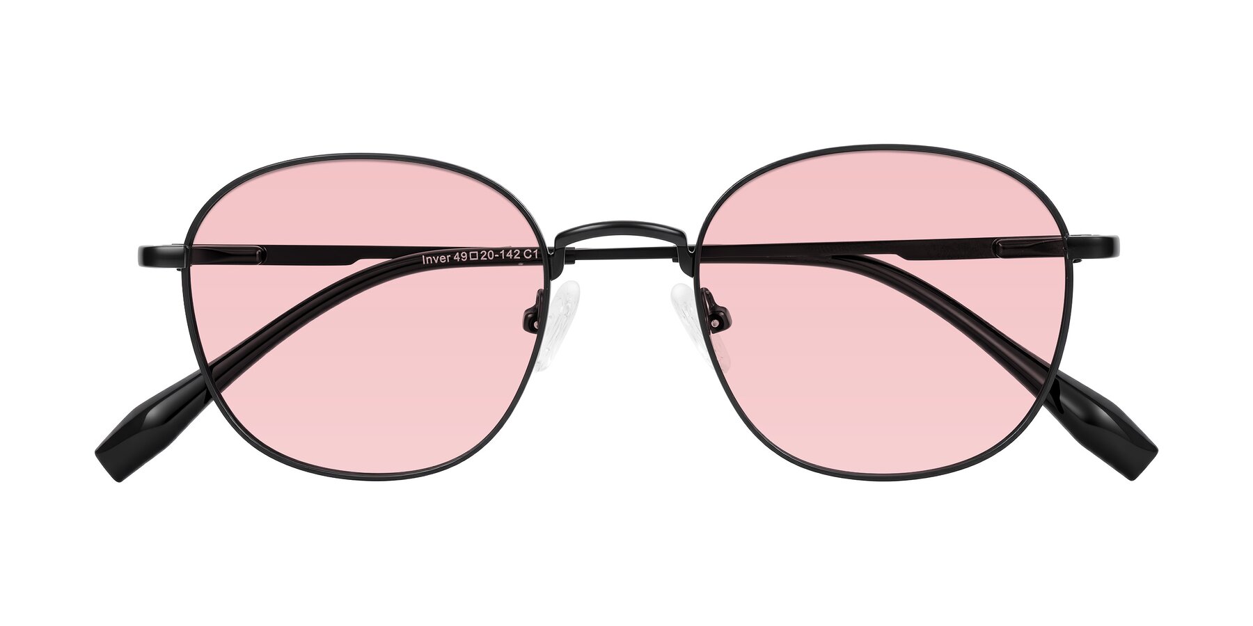 Folded Front of Inver in Black with Light Garnet Tinted Lenses