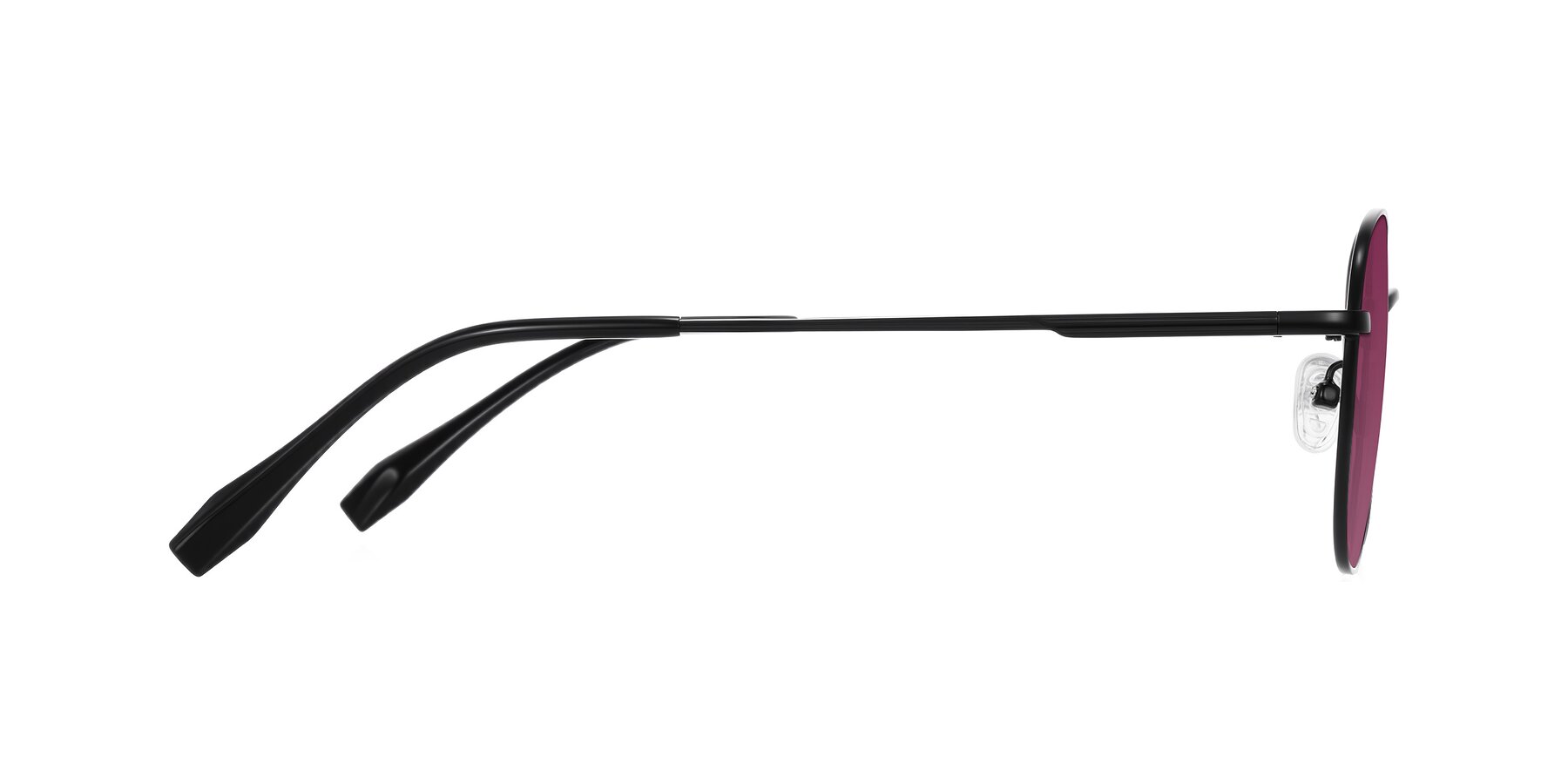 Side of Inver in Black with Wine Tinted Lenses