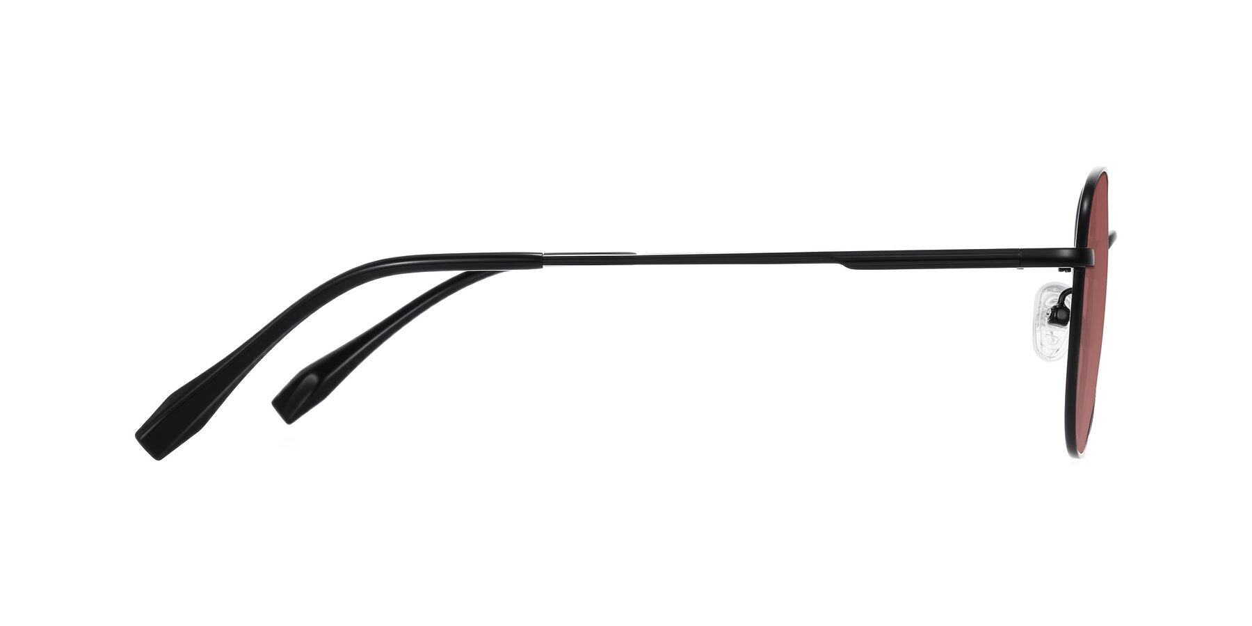 Side of Inver in Black with Garnet Tinted Lenses