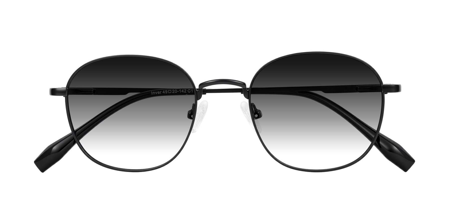 Folded Front of Inver in Black with Gray Gradient Lenses