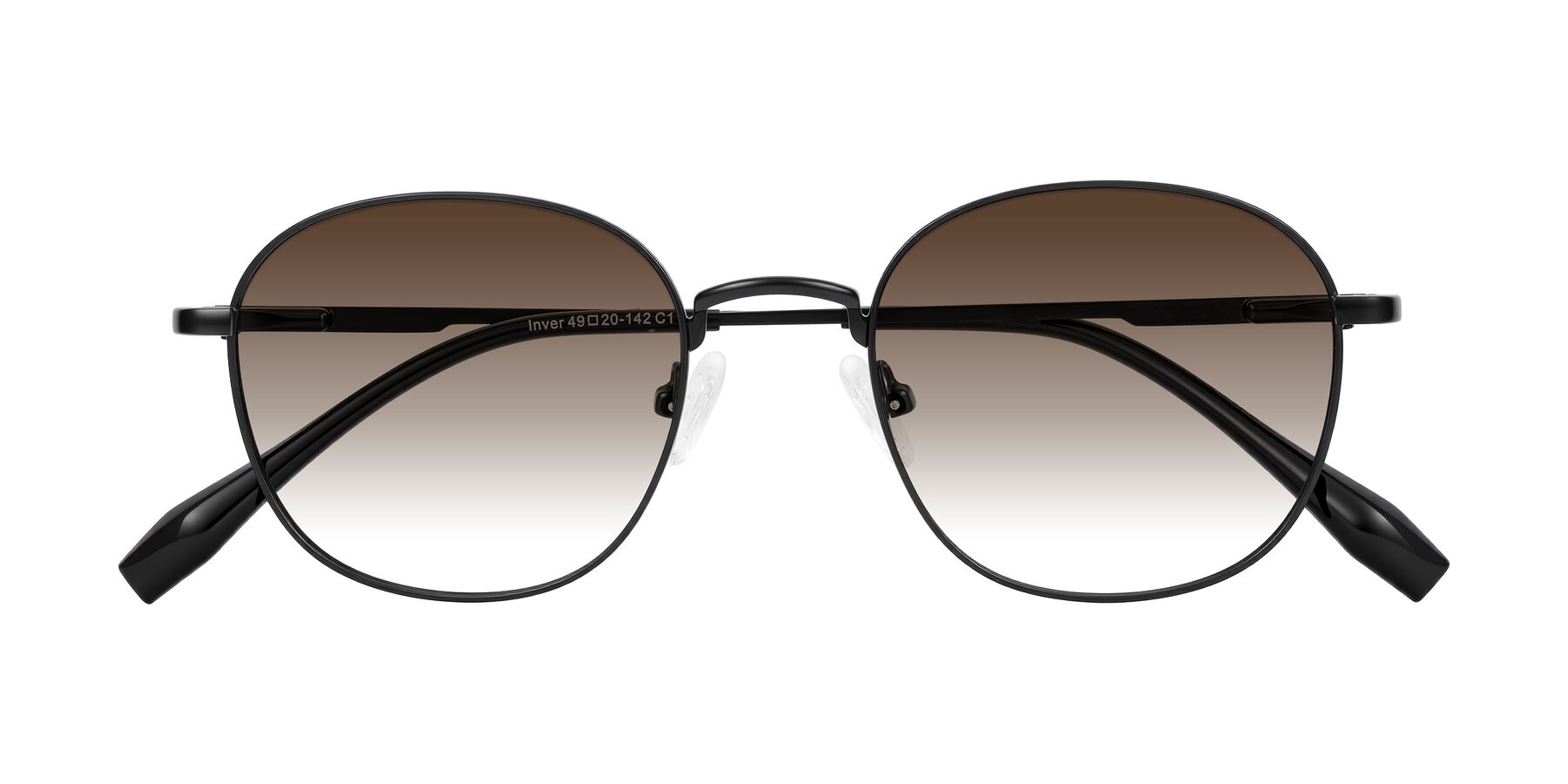 Folded Front of Inver in Black with Brown Gradient Lenses