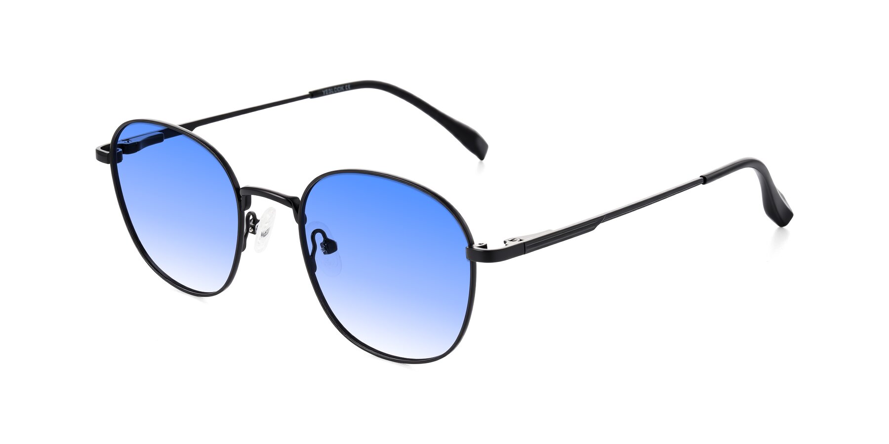 Angle of Inver in Black with Blue Gradient Lenses