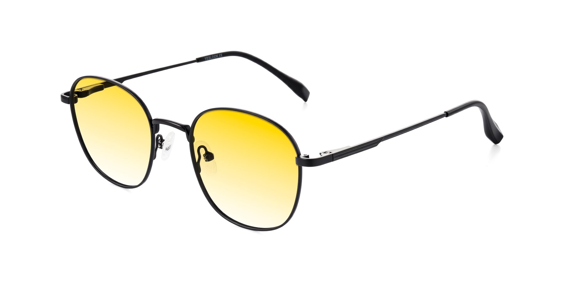 Angle of Inver in Black with Yellow Gradient Lenses