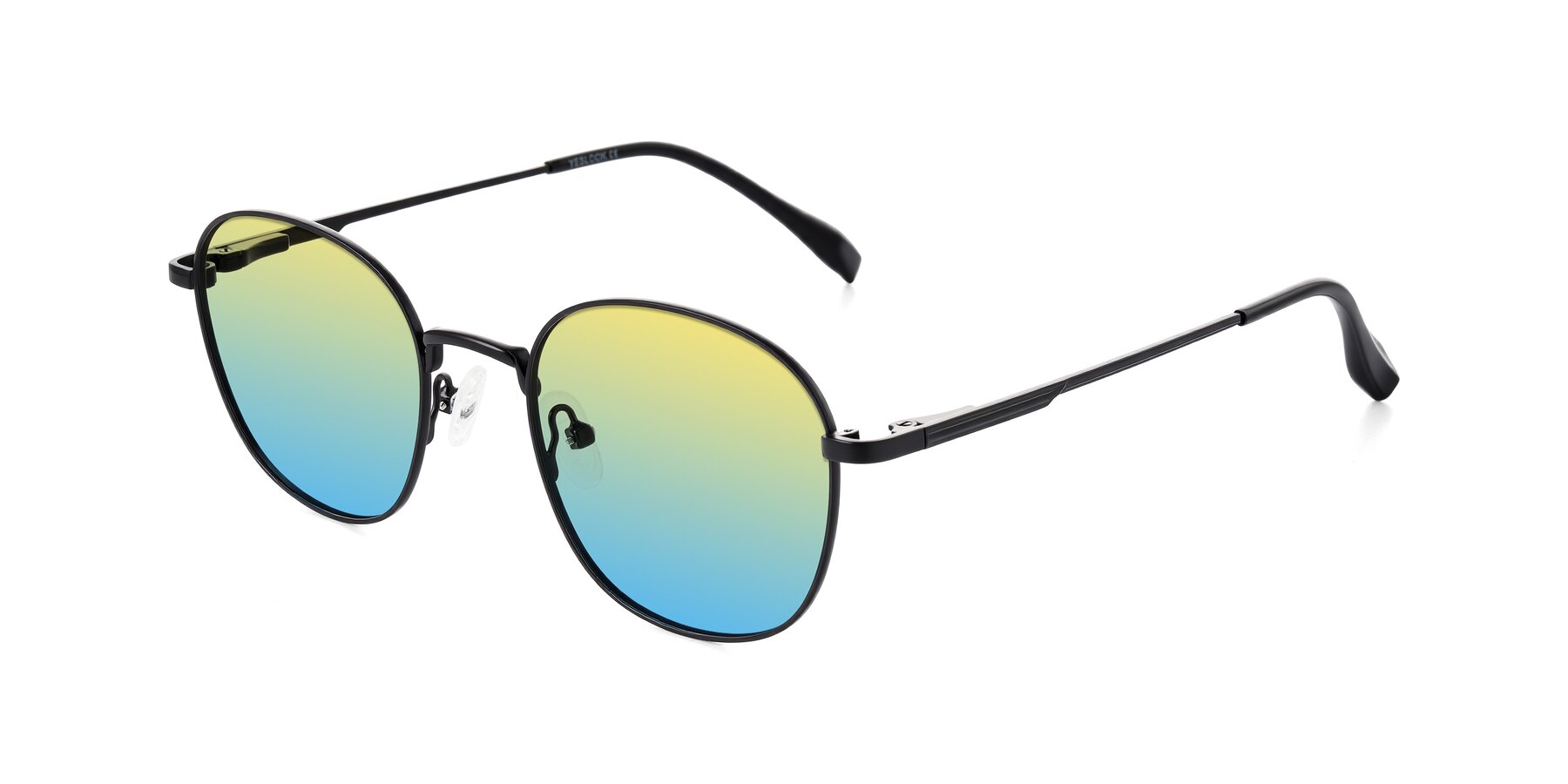 Angle of Inver in Black with Yellow / Blue Gradient Lenses