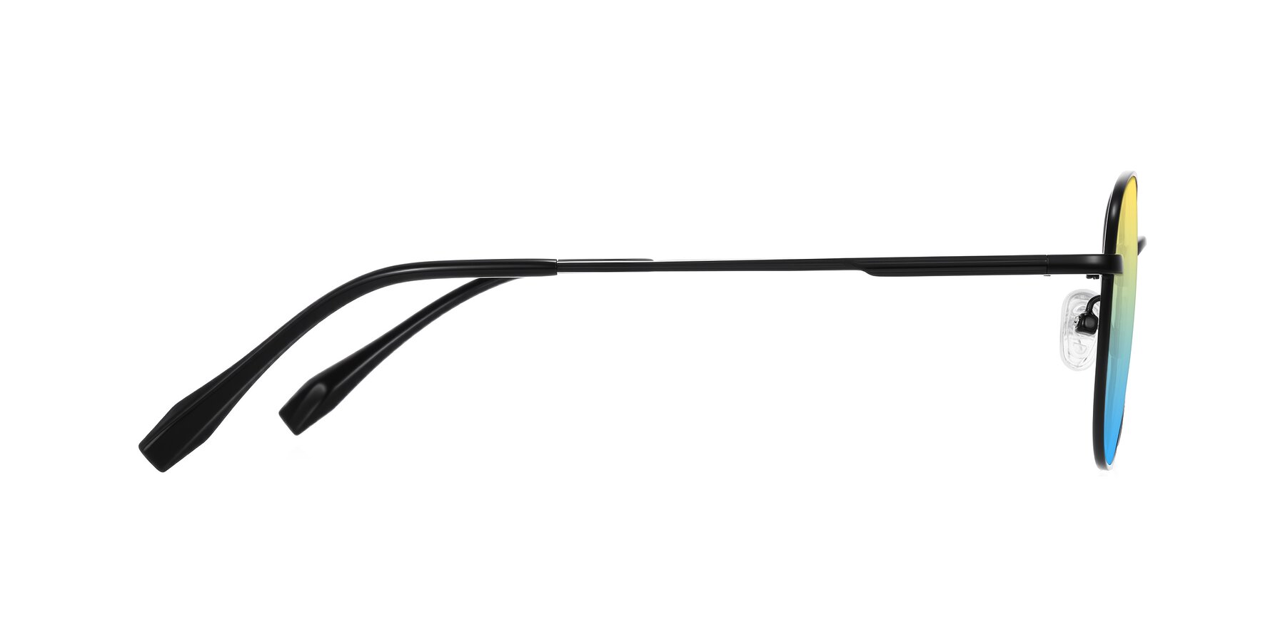 Side of Inver in Black with Yellow / Blue Gradient Lenses