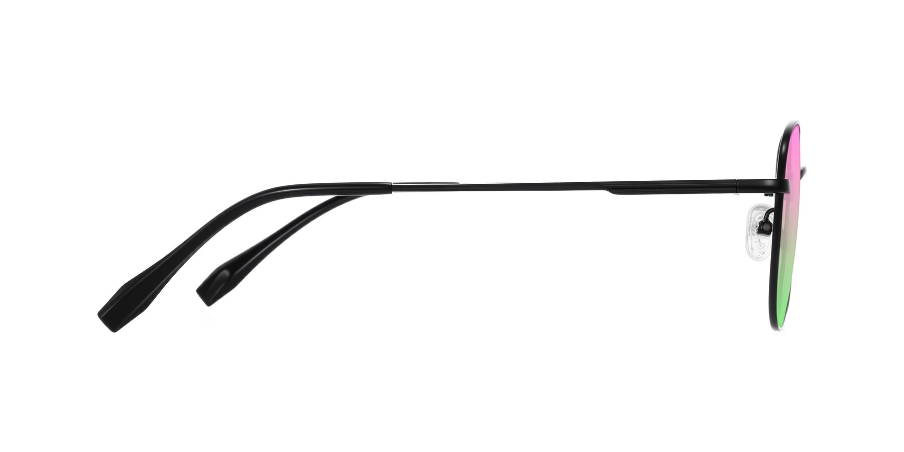 Side of Inver in Black with Pink / Green Gradient Lenses
