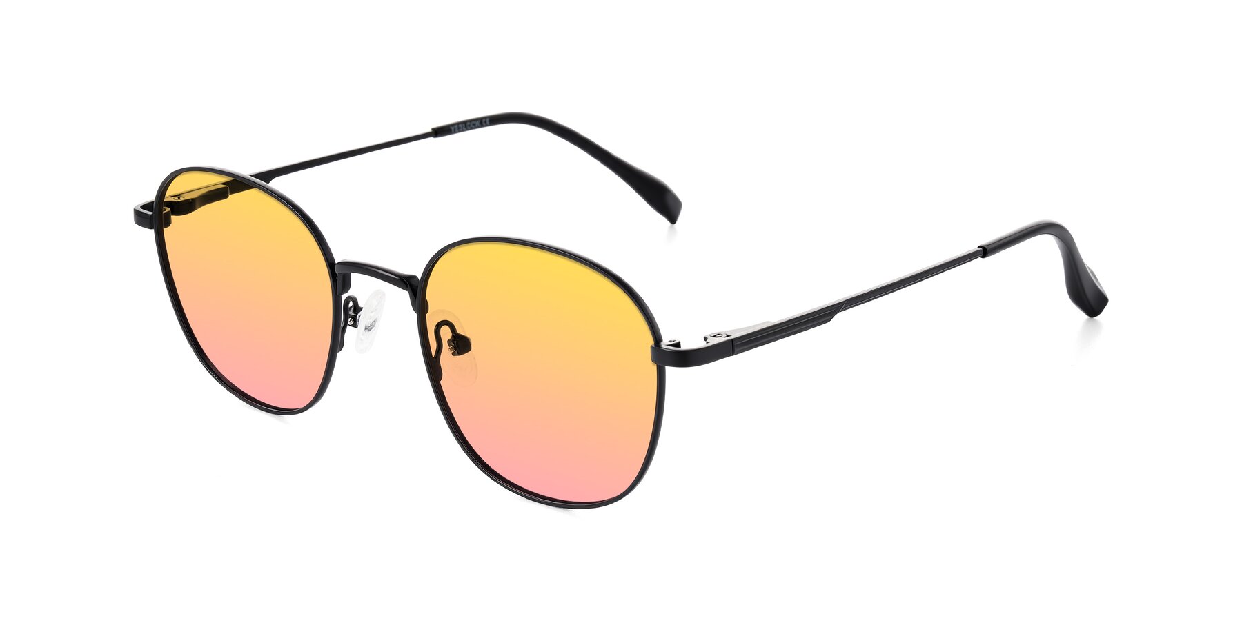Angle of Inver in Black with Yellow / Pink Gradient Lenses