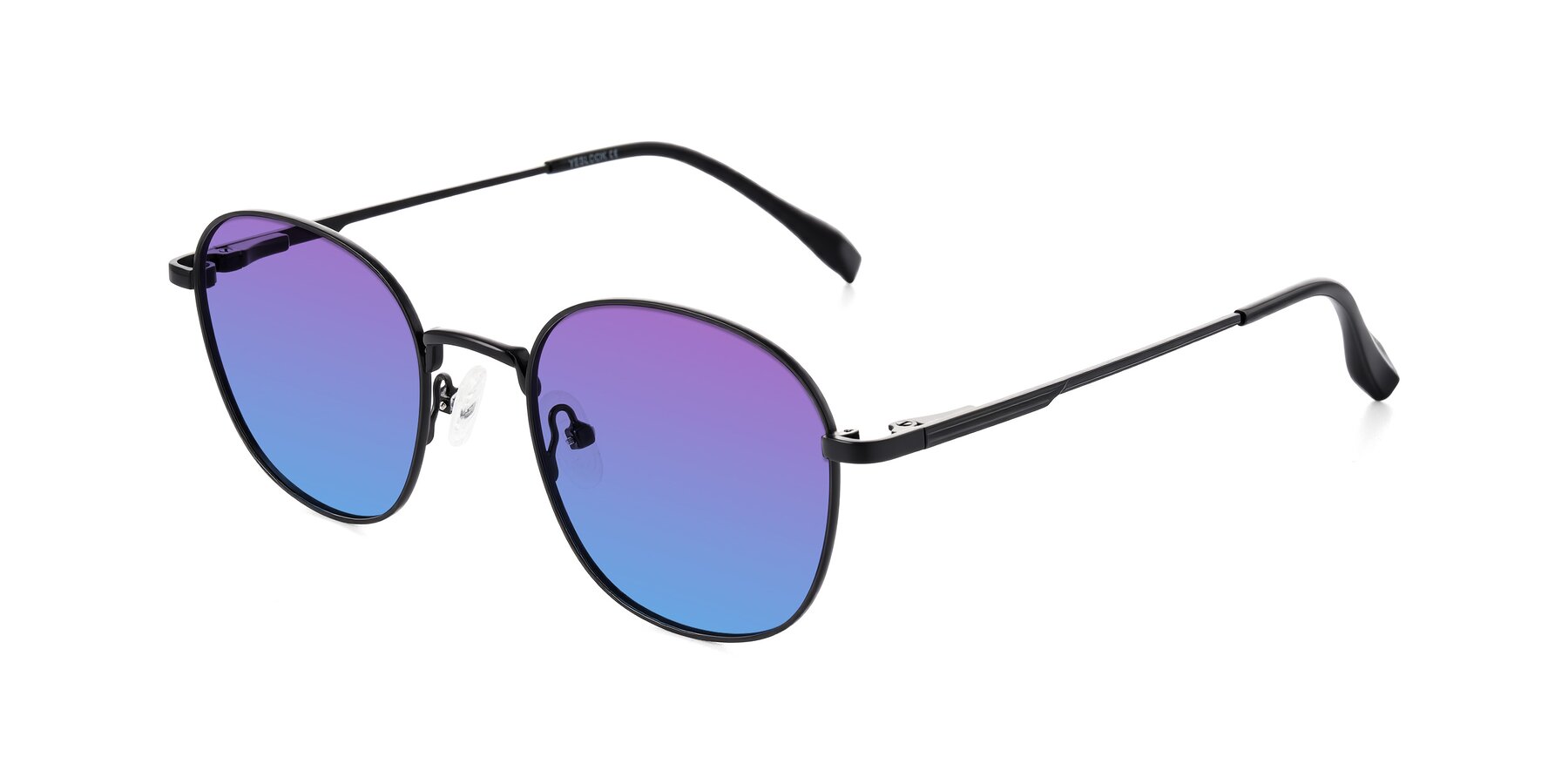 Angle of Inver in Black with Purple / Blue Gradient Lenses